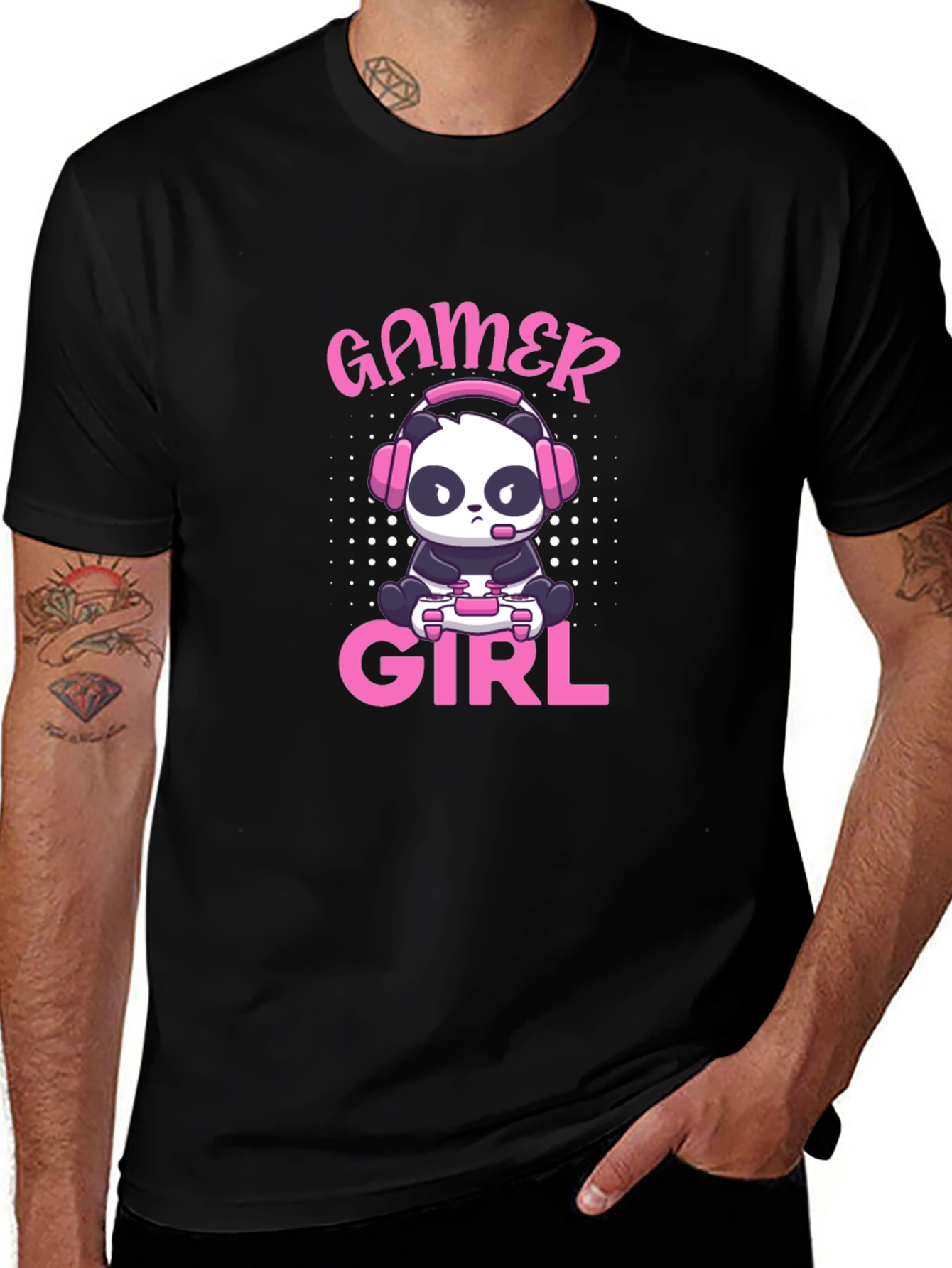 Gamer Girl Panda T-Shirt - Cute Gaming Tee