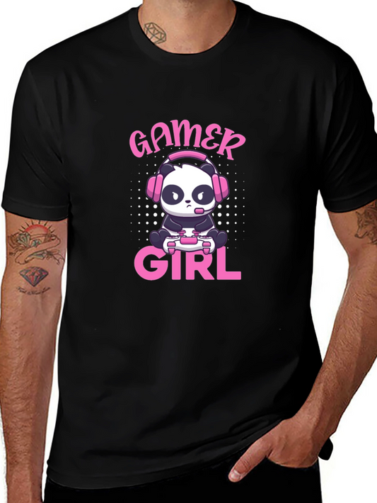 Gamer Girl Panda T-Shirt - Cute Gaming Tee