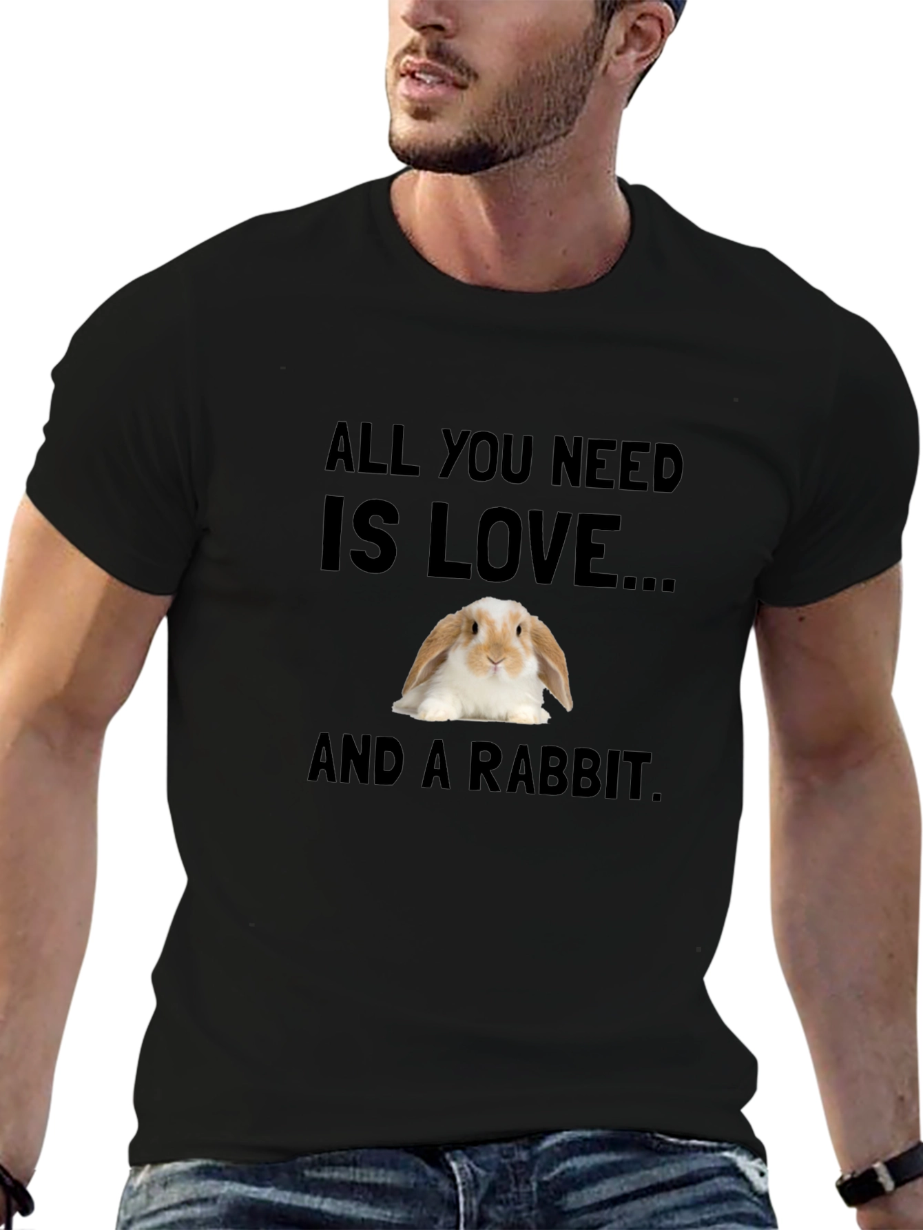 Love and a Rabbit T-Shirt - Cute Bunny Tee