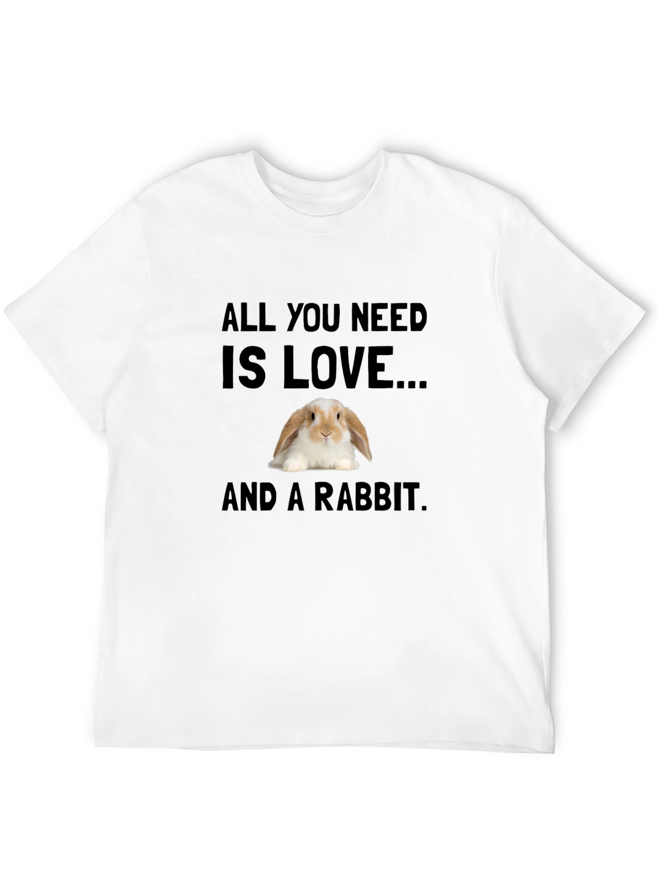 Love and a Rabbit T-Shirt - Cute Bunny Tee