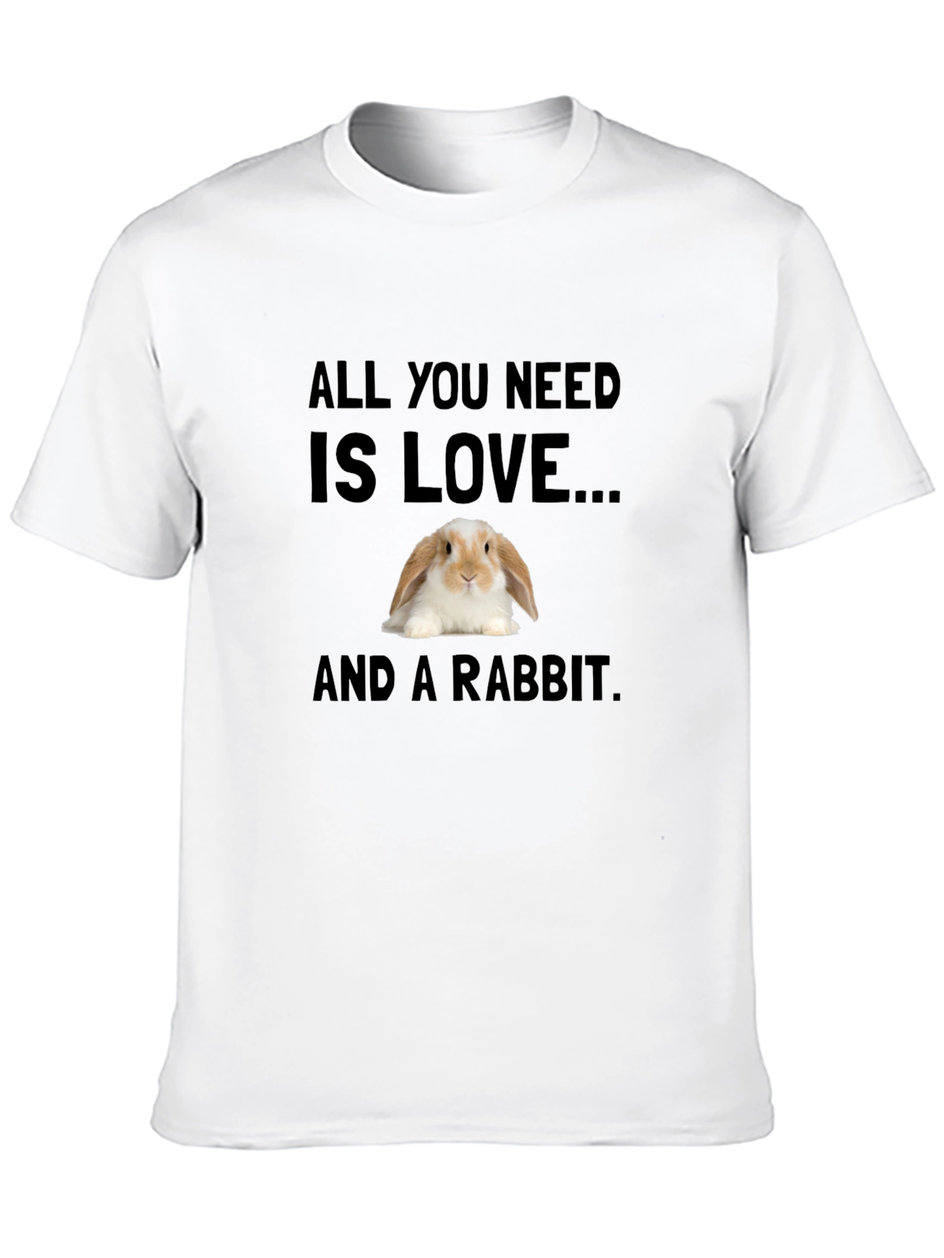 Love and a Rabbit T-Shirt - Cute Bunny Tee