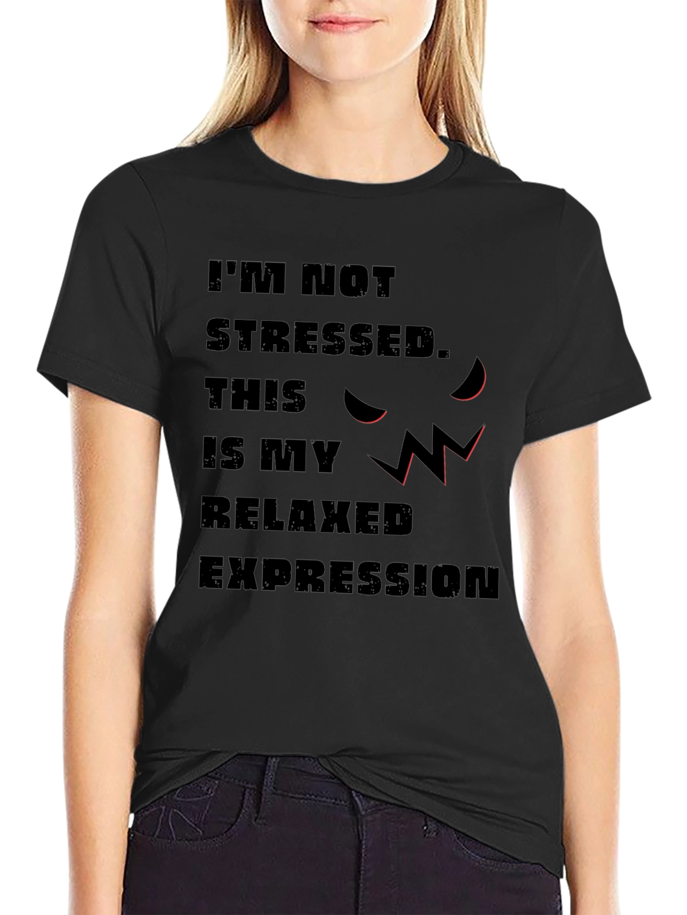 Relaxed Expression Graphic Tee - Sarcastic Humor Shirt
