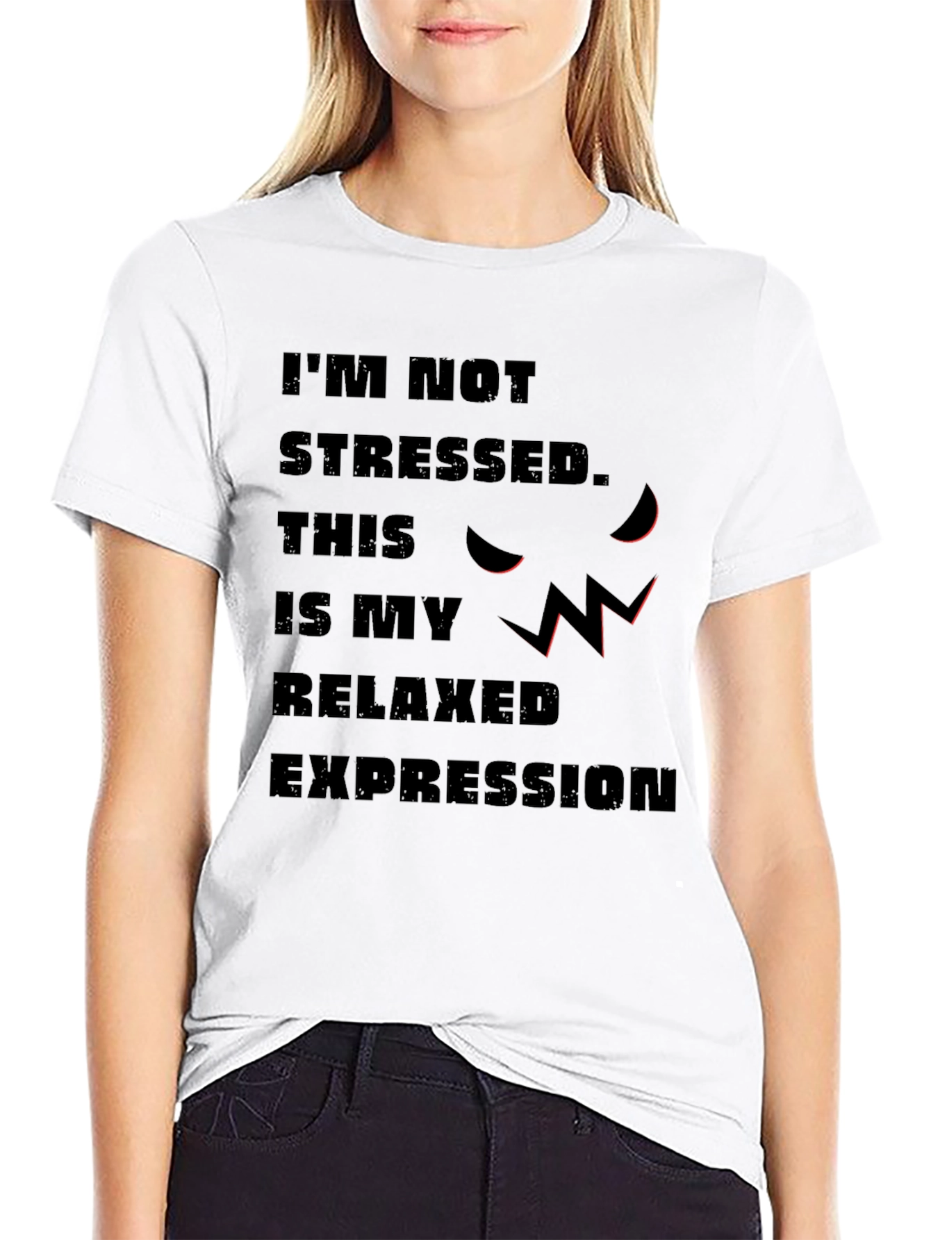 Relaxed Expression Graphic Tee - Sarcastic Humor Shirt