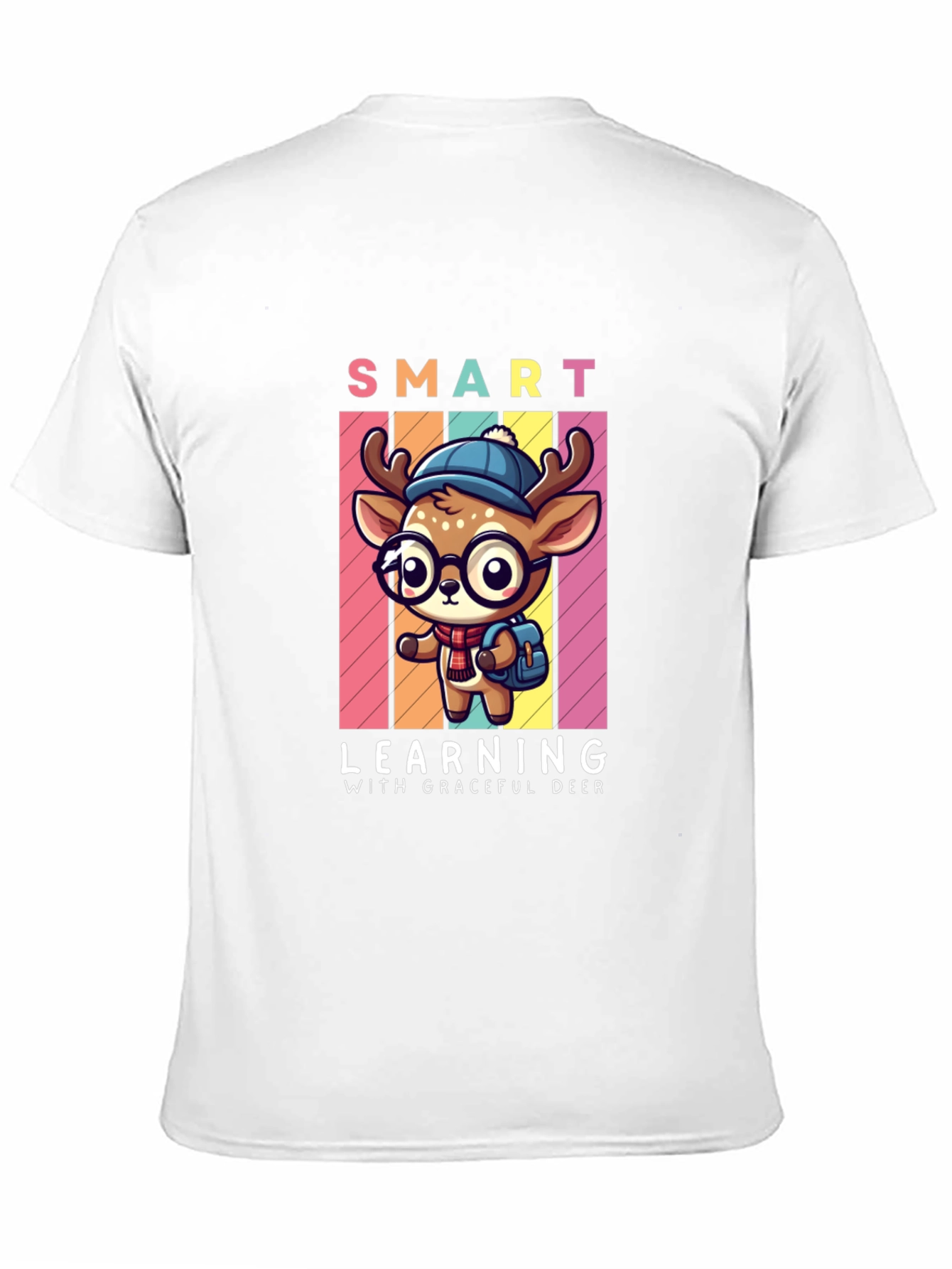 Smart Learning Deer Graphic T-Shirt