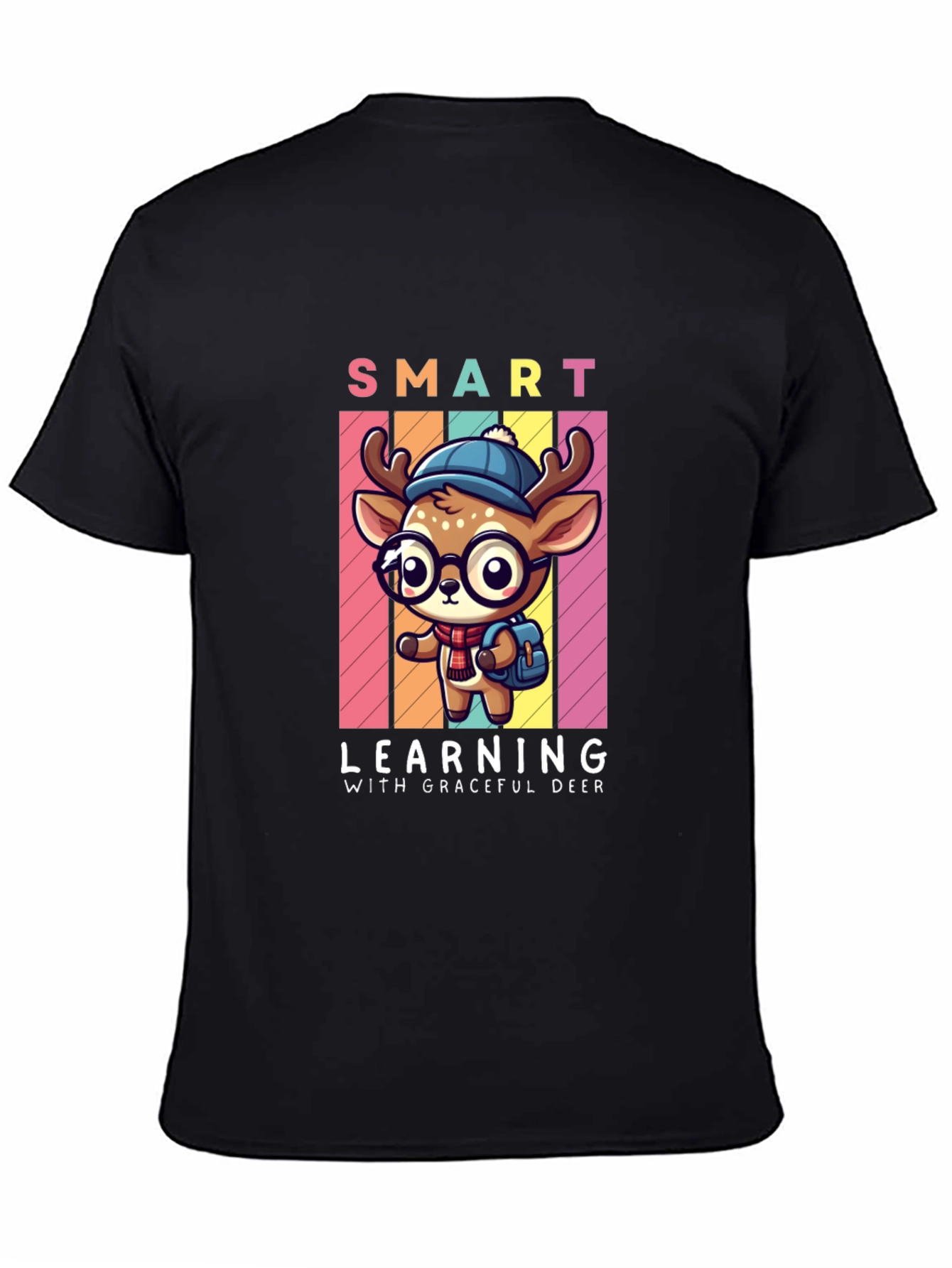 Smart Learning Deer Graphic T-Shirt