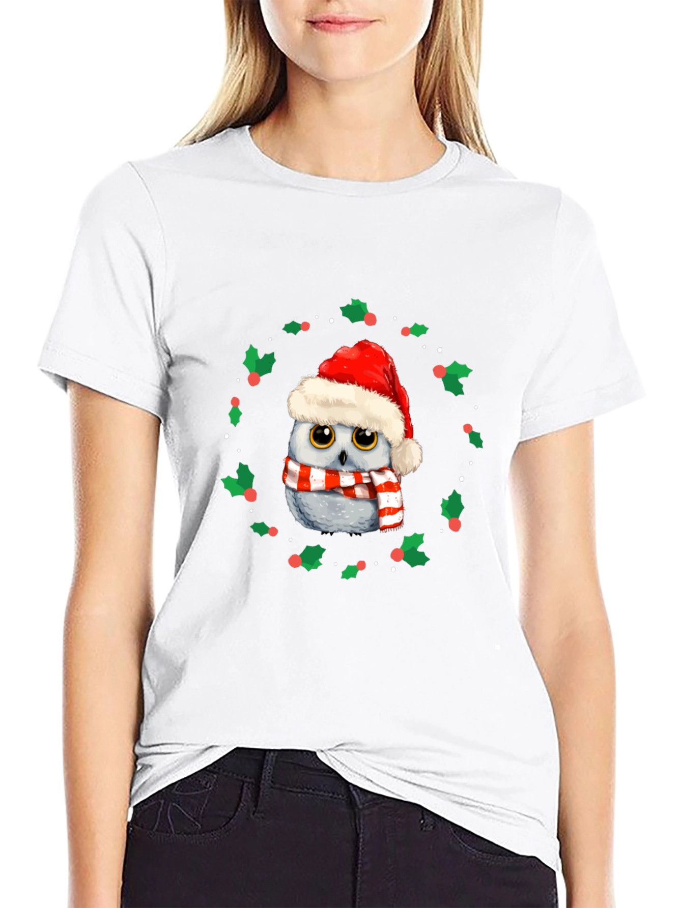 Festive Owl Christmas T-Shirt