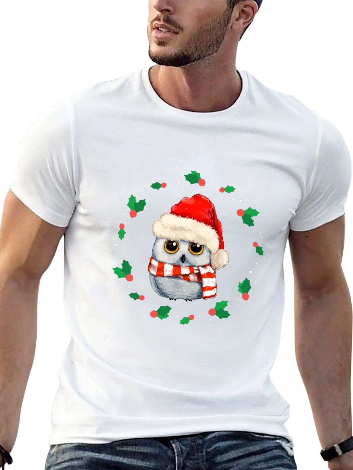Festive Owl Christmas T-Shirt