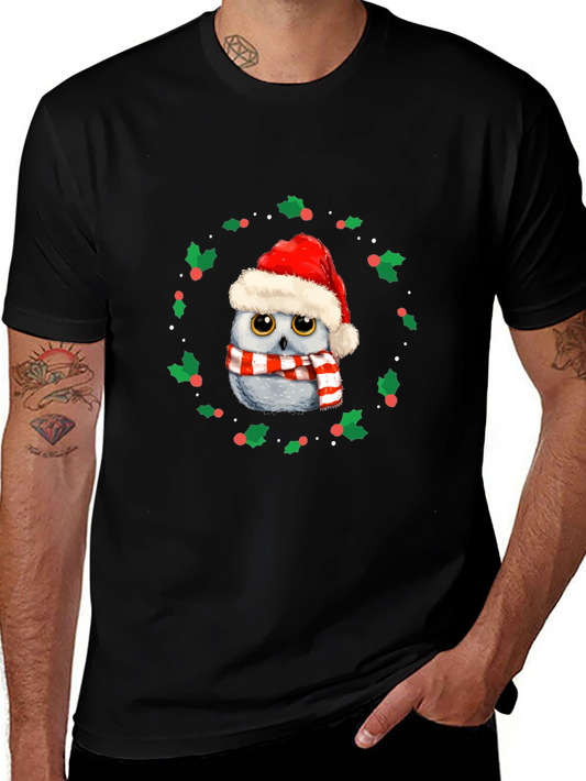 Festive Owl Christmas T-Shirt