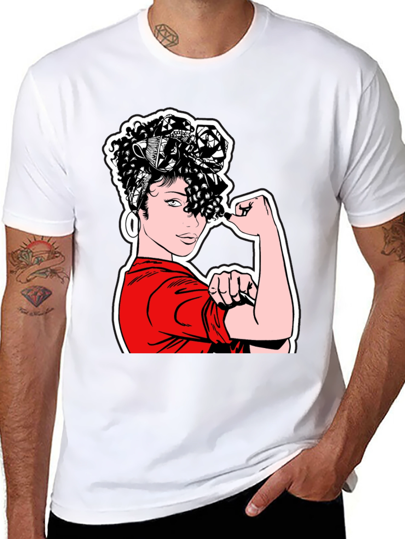 Rosie the Riveter T-Shirt - Black Graphic Tee