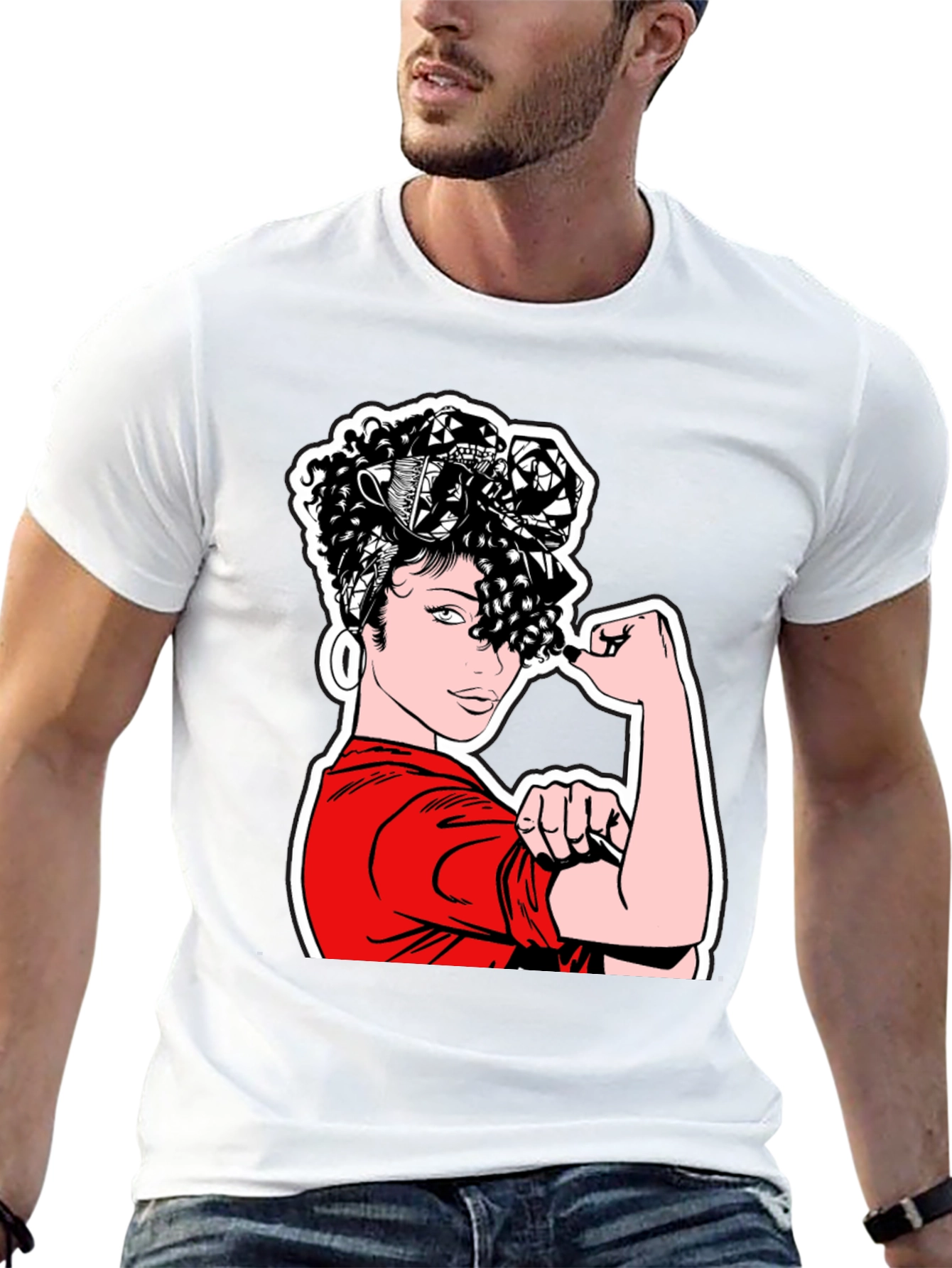 Rosie the Riveter T-Shirt - Black Graphic Tee