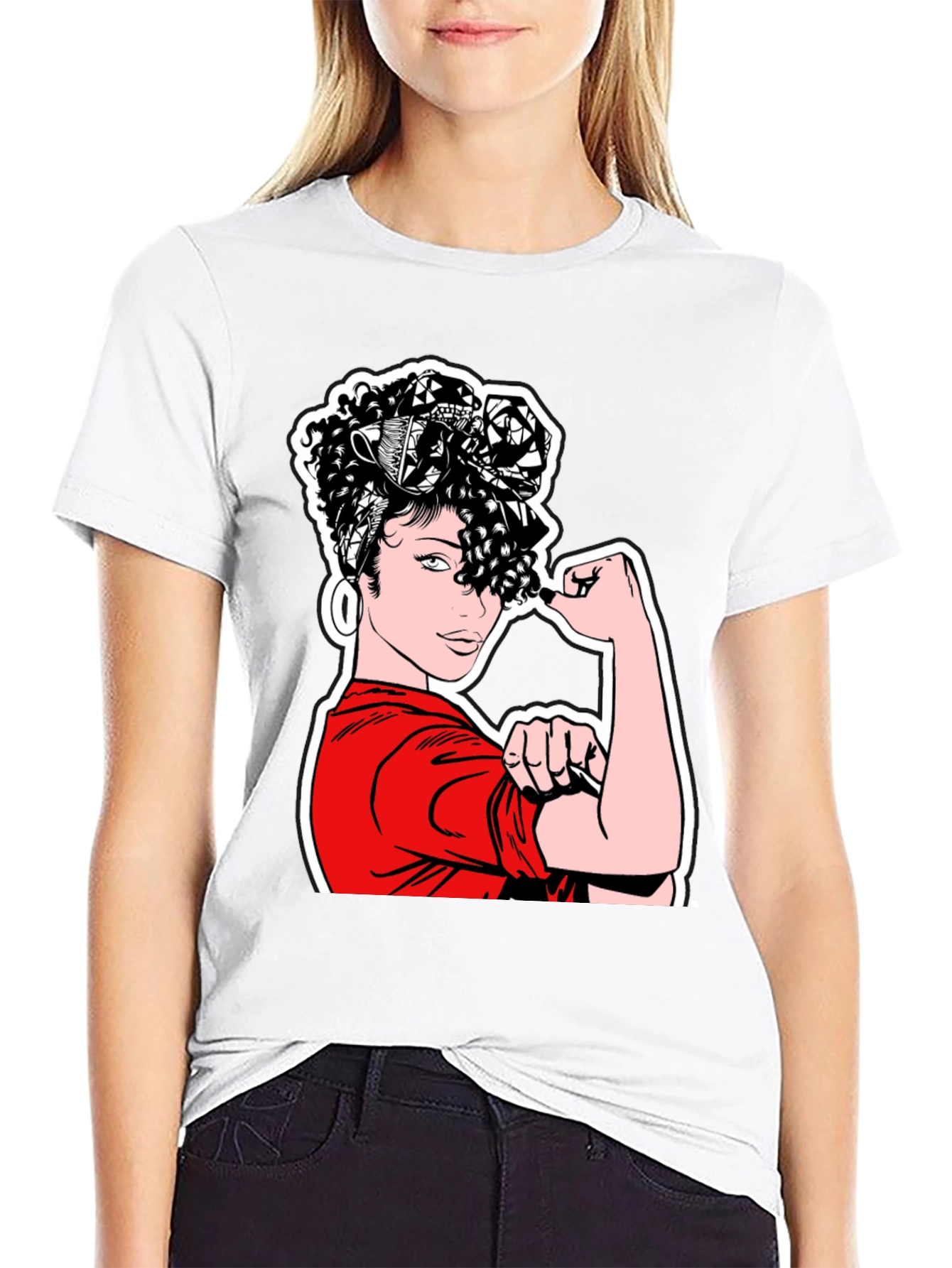 Rosie the Riveter T-Shirt - Black Graphic Tee