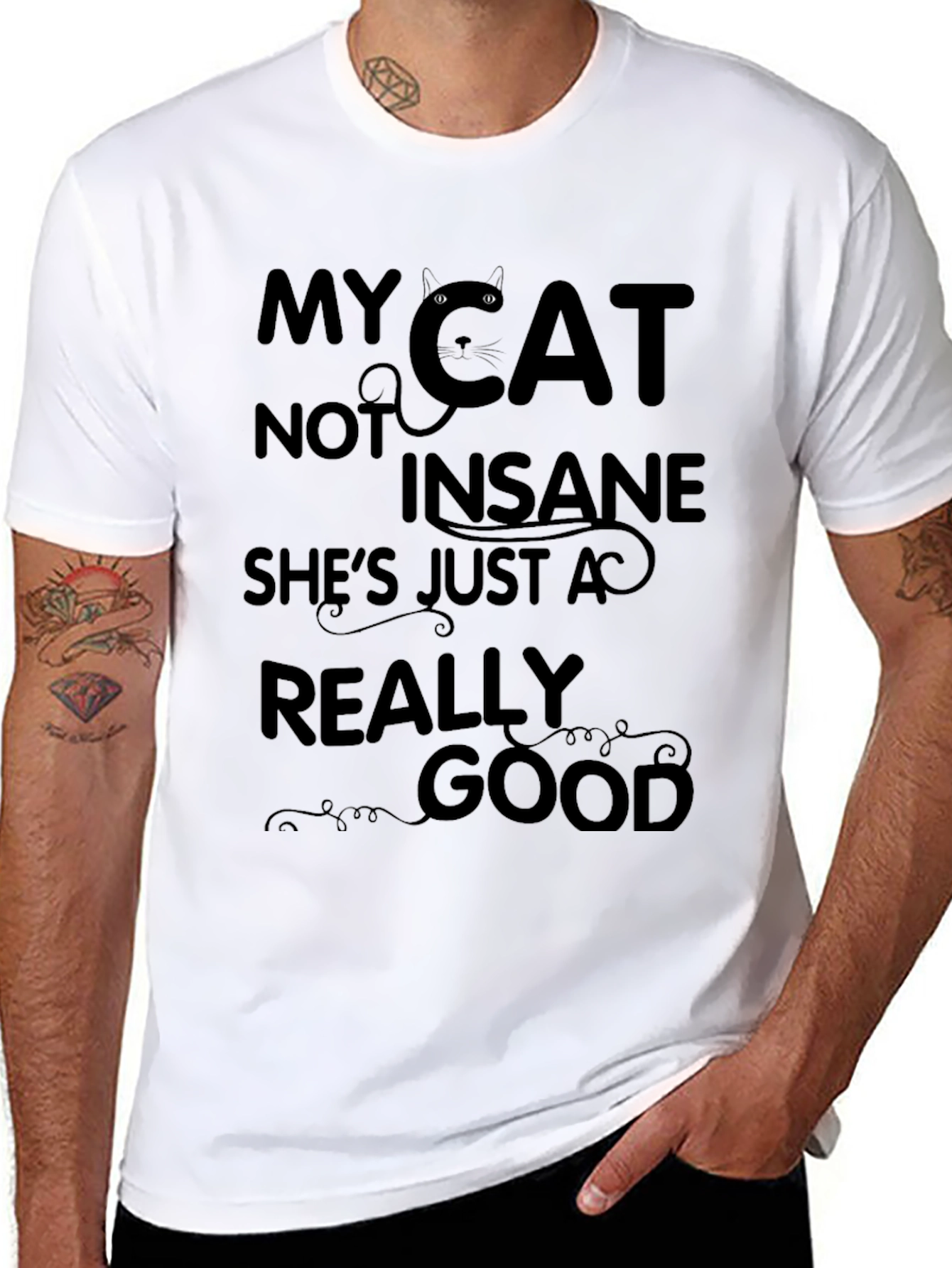 My Cat Not Insane Graphic T-Shirt