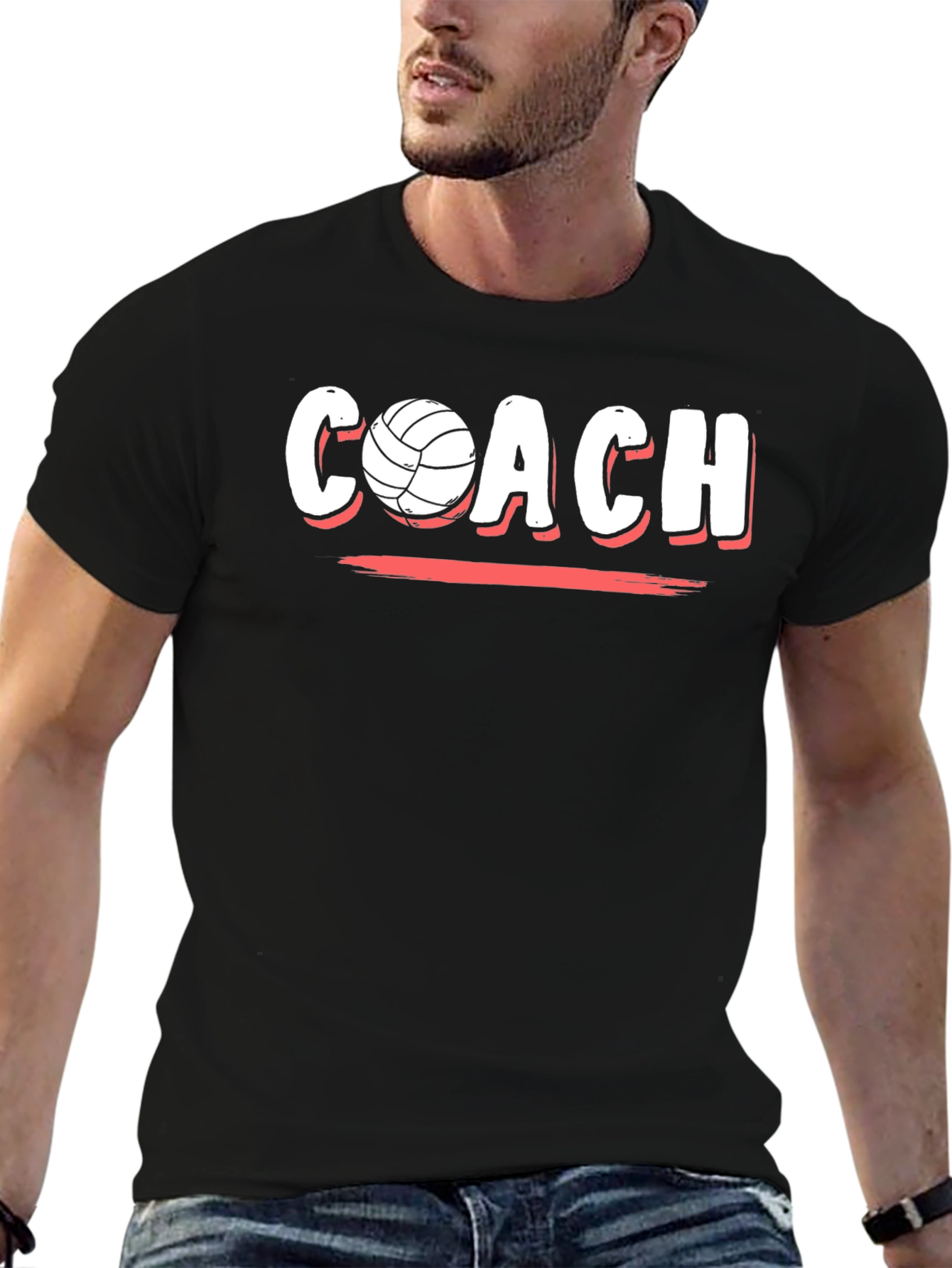 Volleyball Coach Graphic Tee - Sportswear