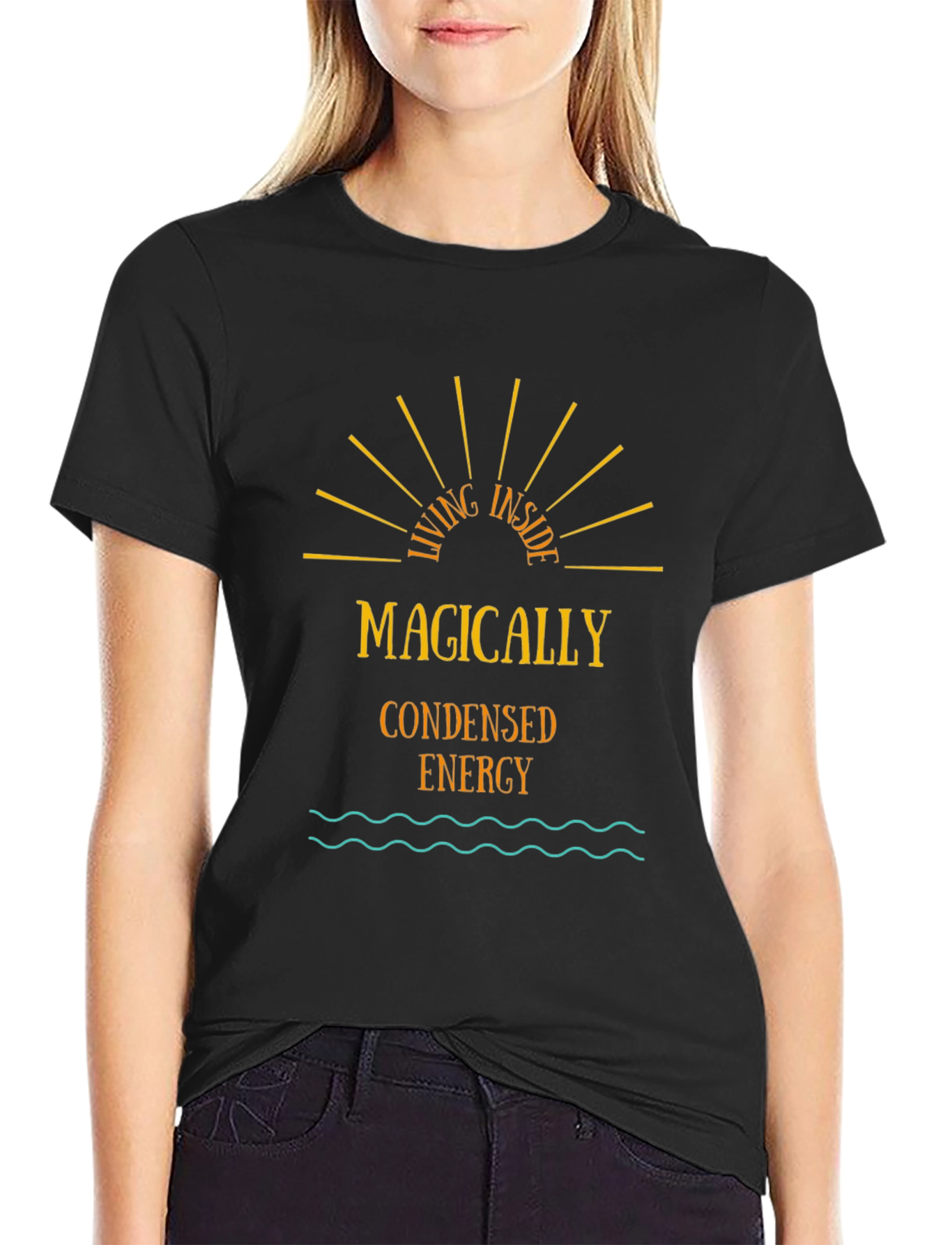 Magically Condensed Energy Black Graphic Tee