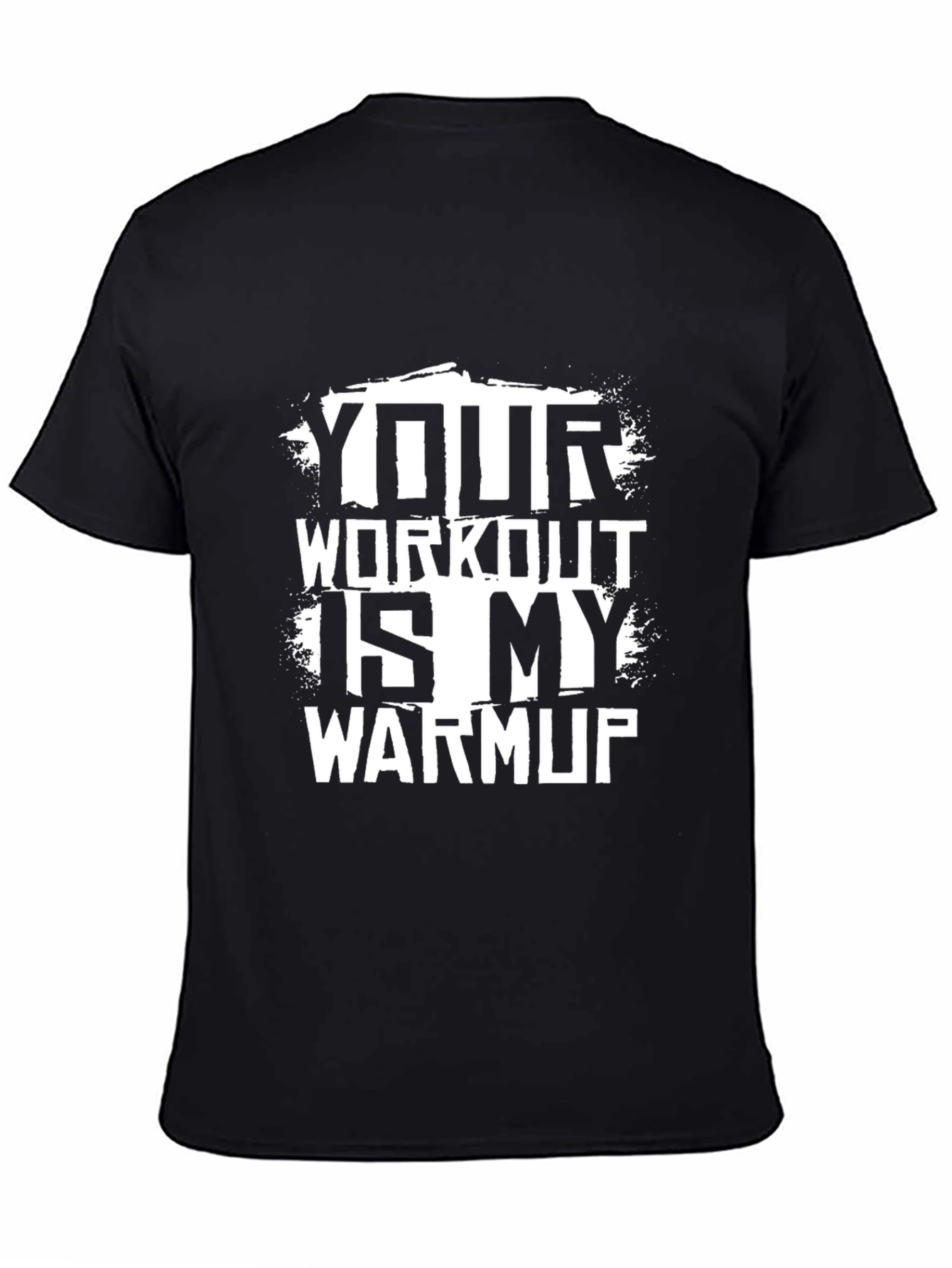 Workout Warmup Graphic Tee - Black Cotton Shirt