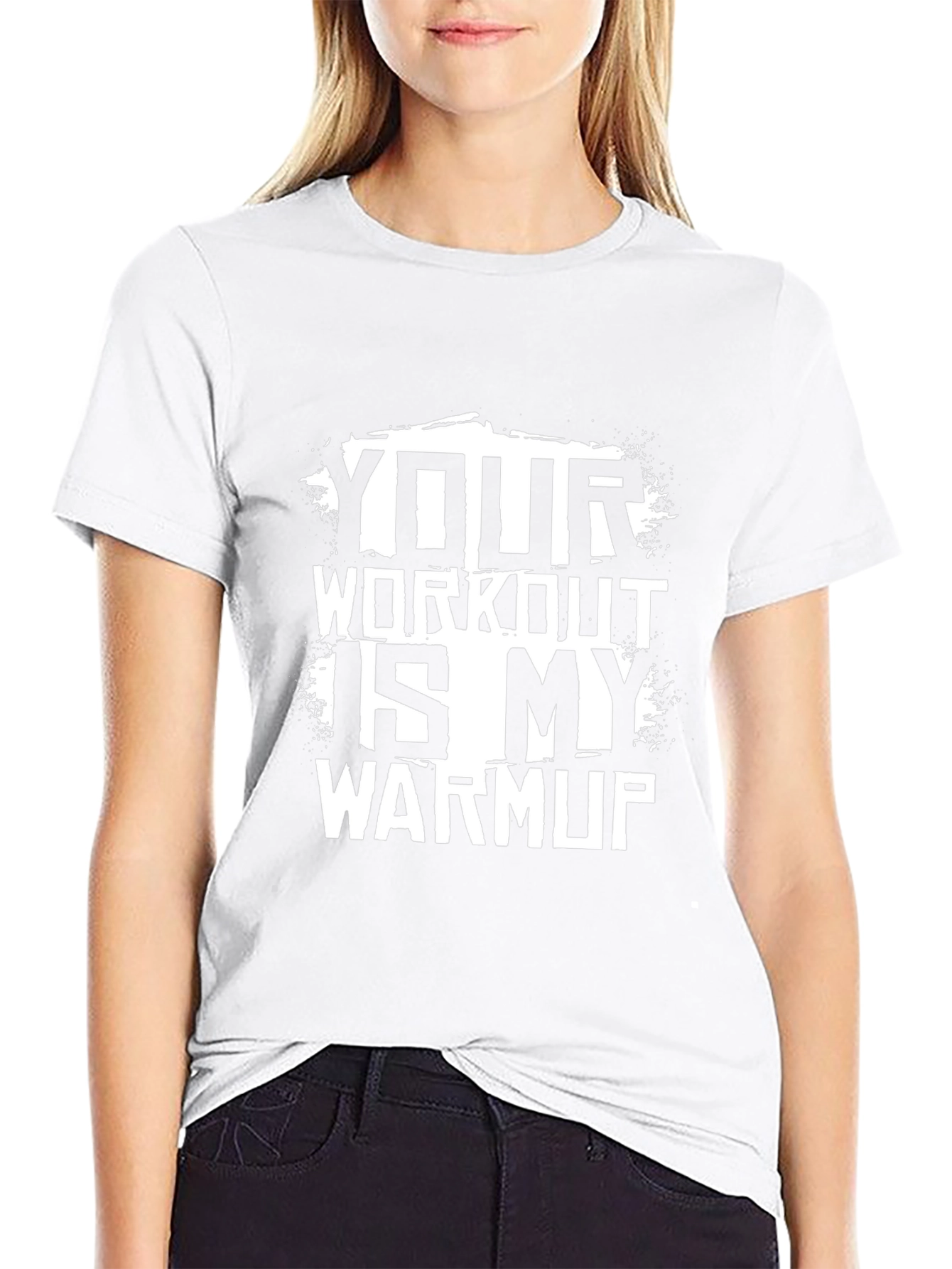 Workout Warmup Graphic Tee - Black Cotton Shirt