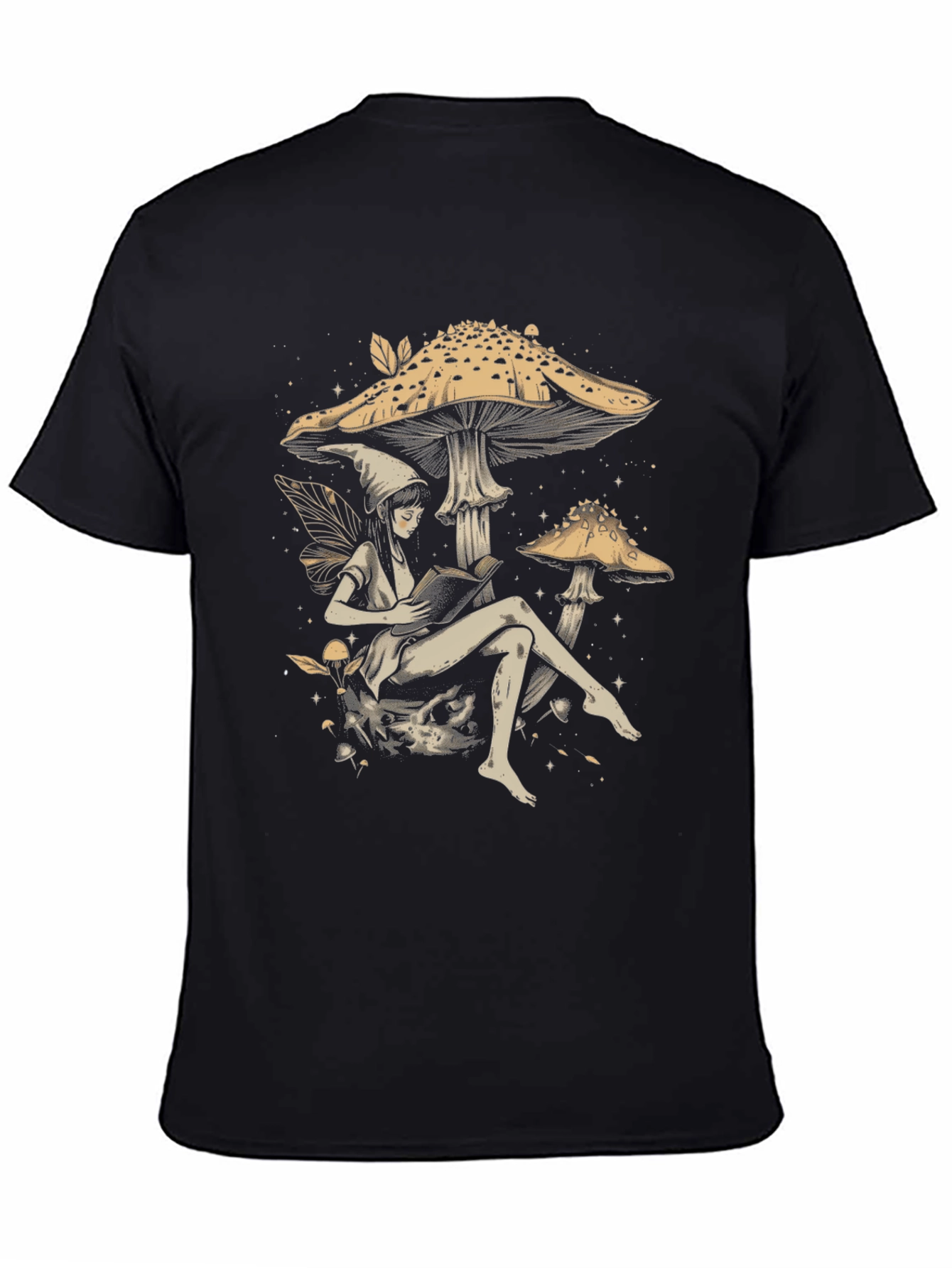 Fairy Reading Under Mushroom T-Shirt