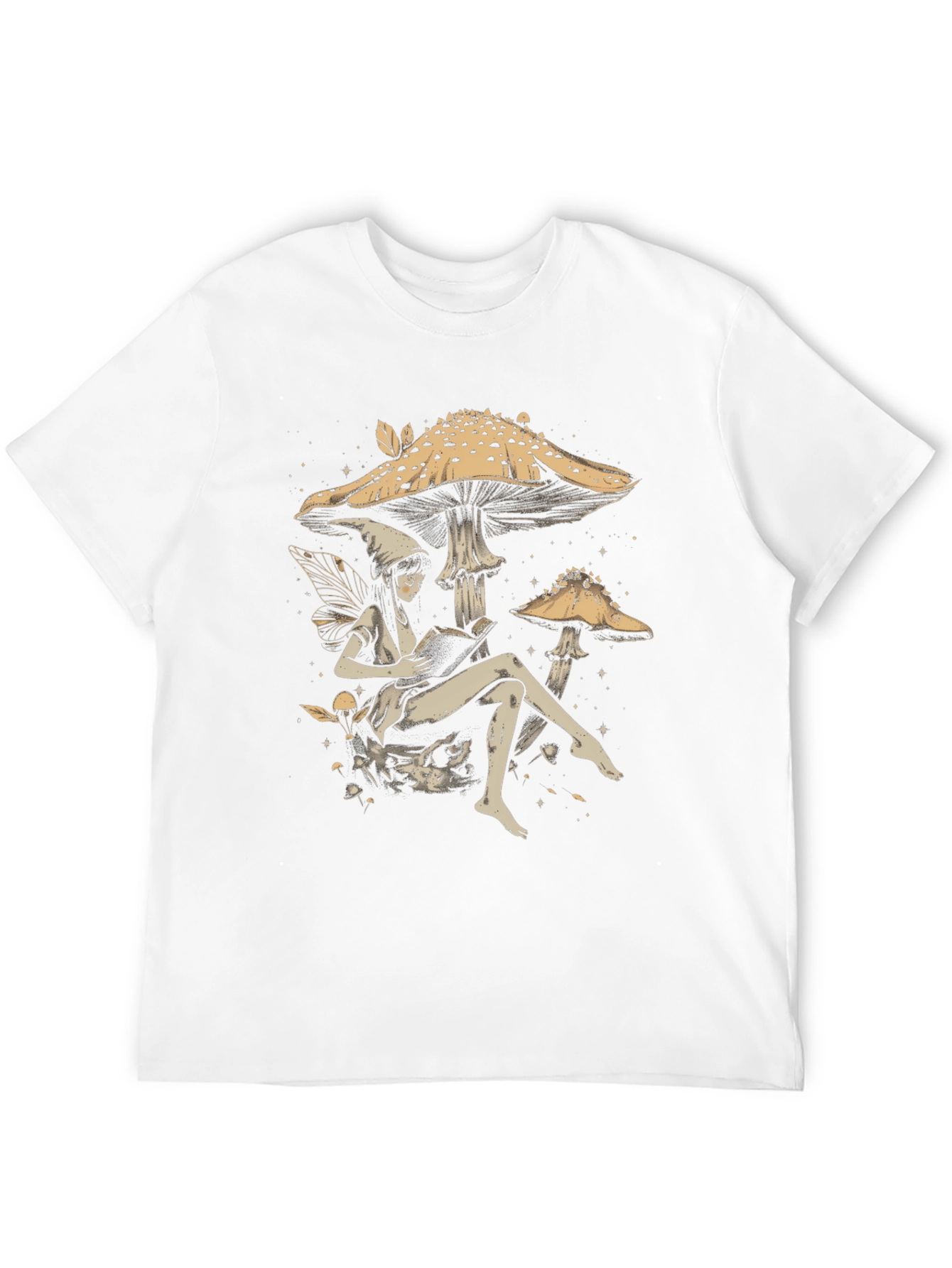 Fairy Reading Under Mushroom T-Shirt