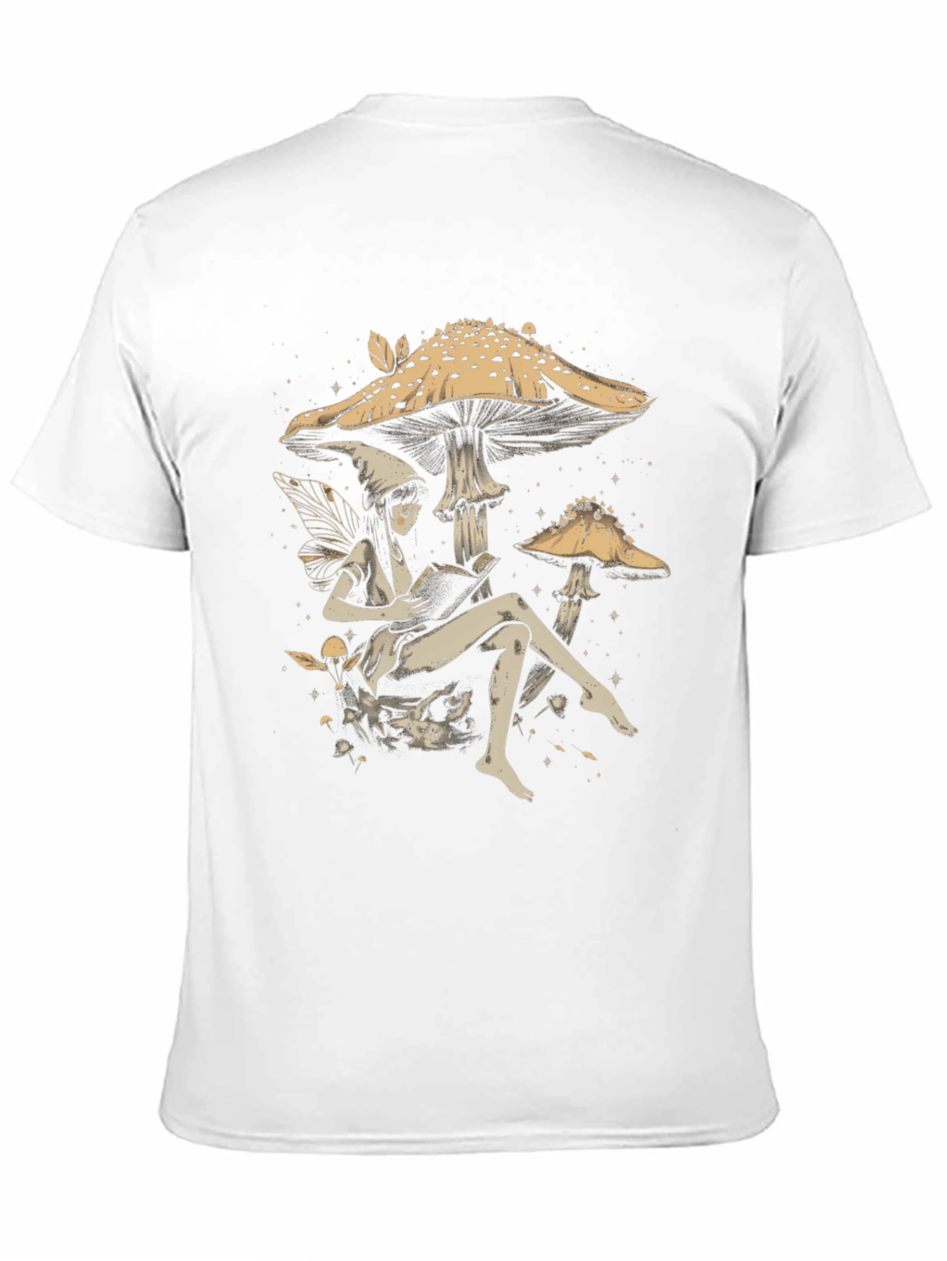 Fairy Reading Under Mushroom T-Shirt