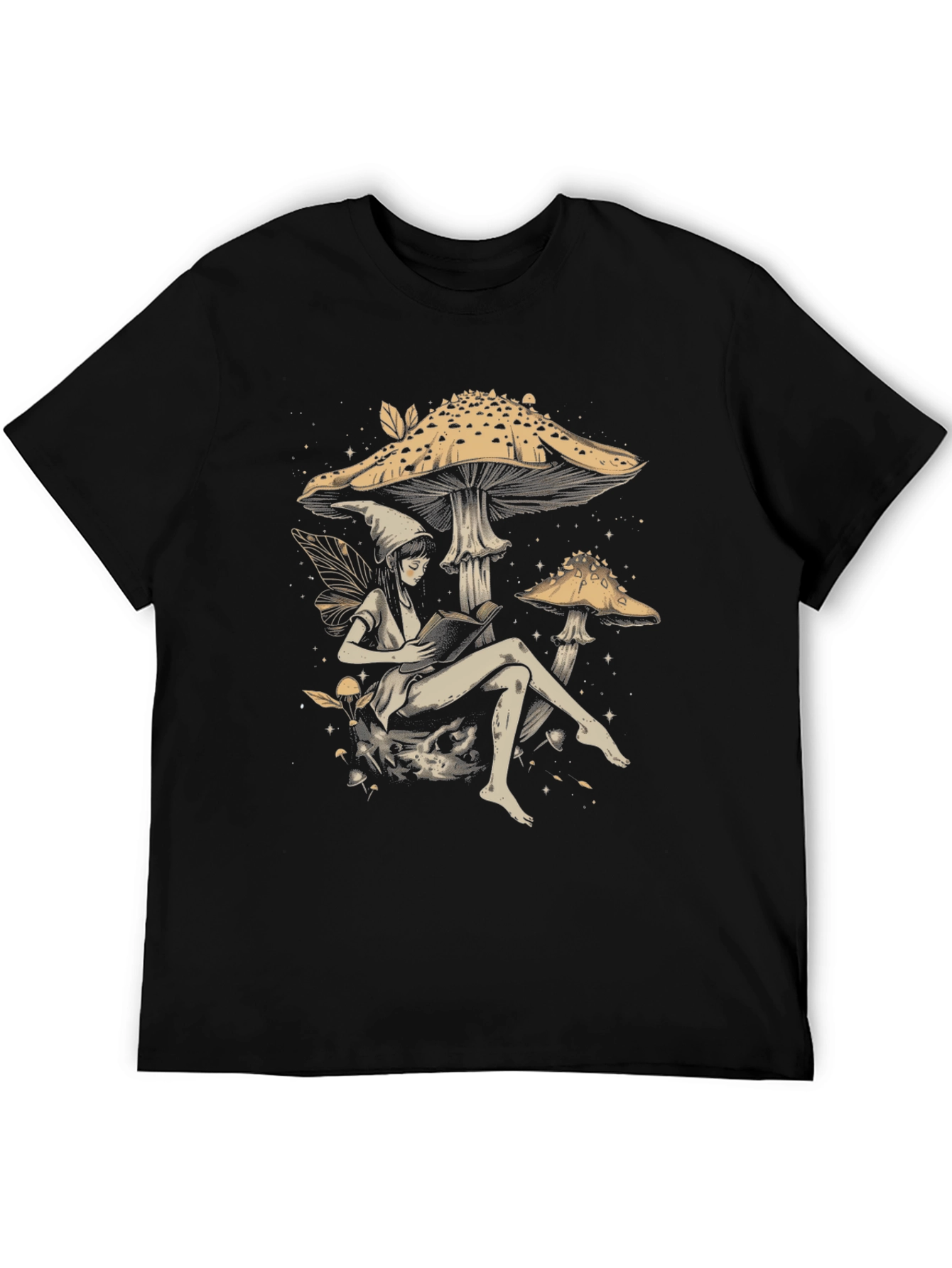 Fairy Reading Under Mushroom T-Shirt