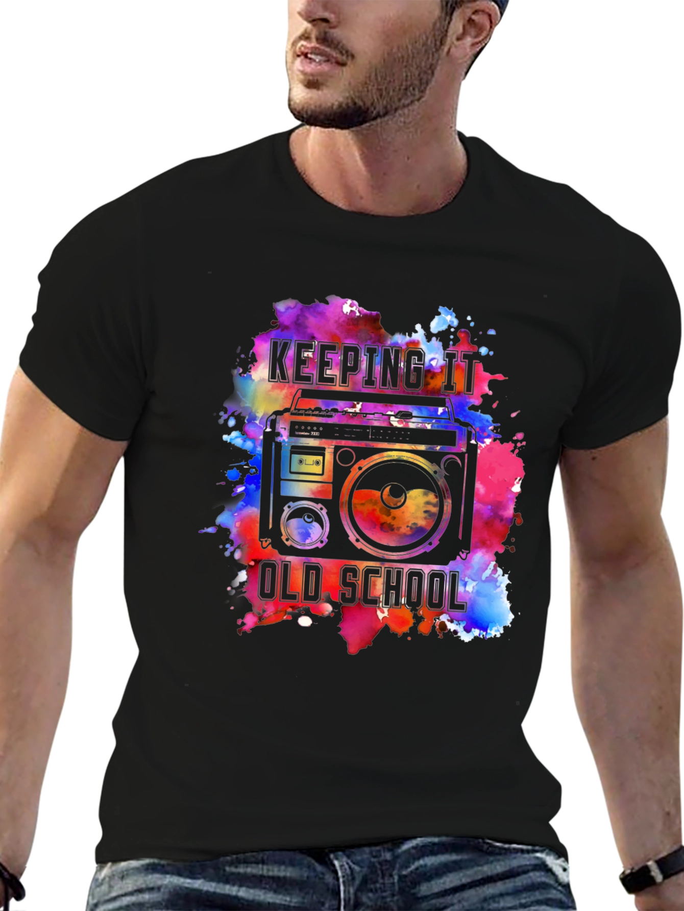 Retro Boombox T-Shirt - Keeping It Old School