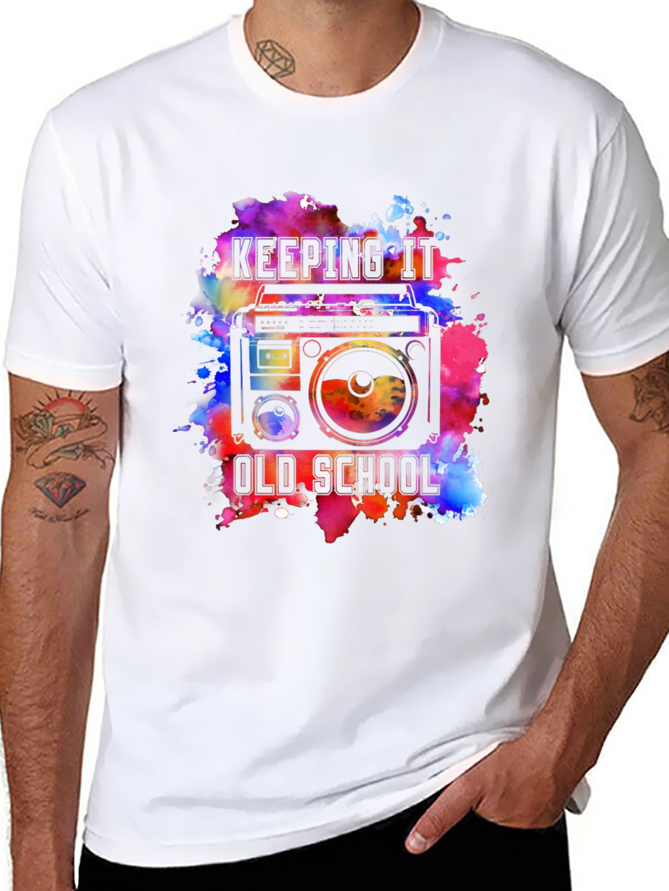 Retro Boombox T-Shirt - Keeping It Old School