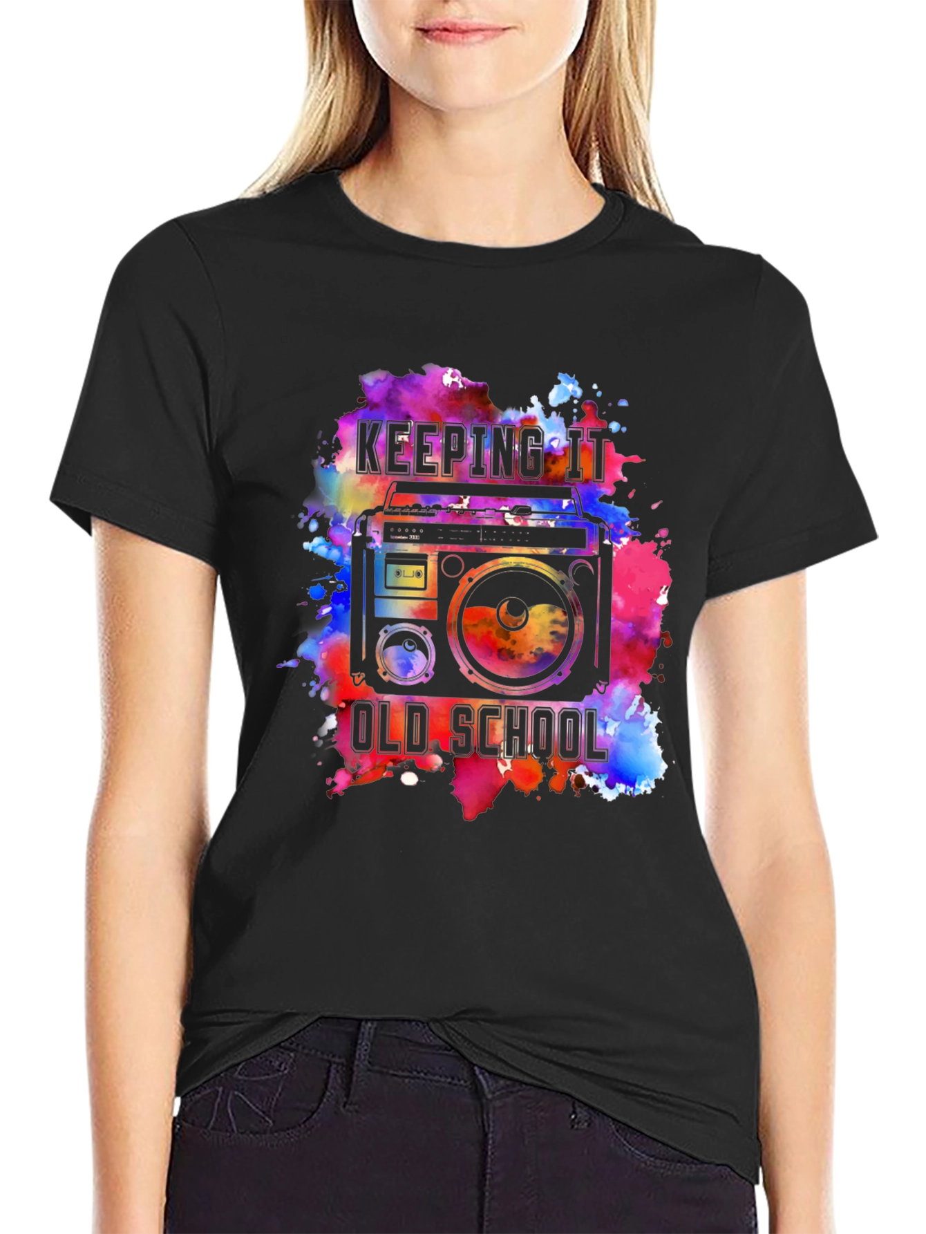 Retro Boombox T-Shirt - Keeping It Old School