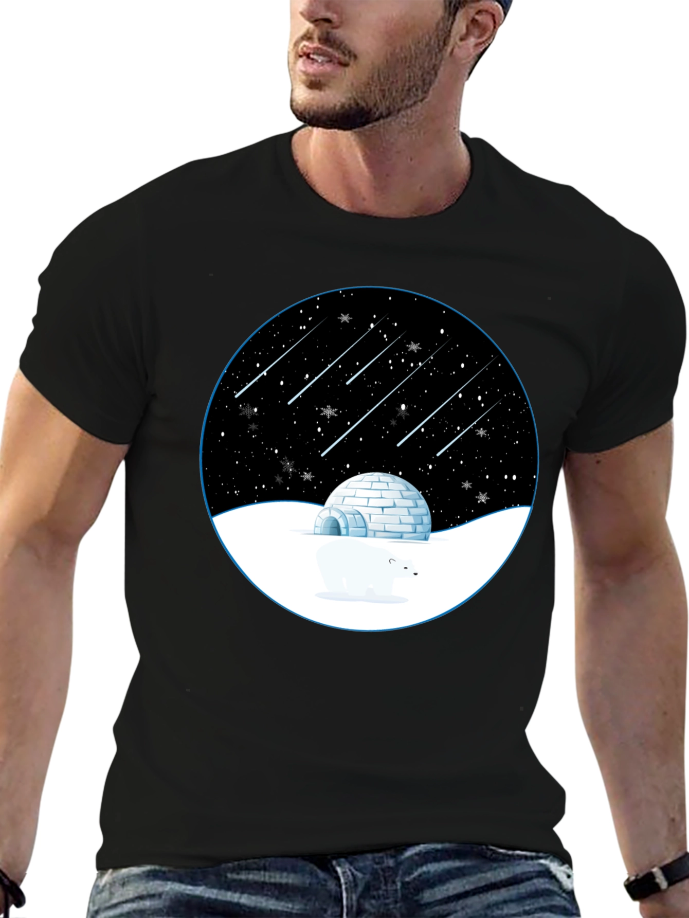 Igloo Starry Night Black T-Shirt
