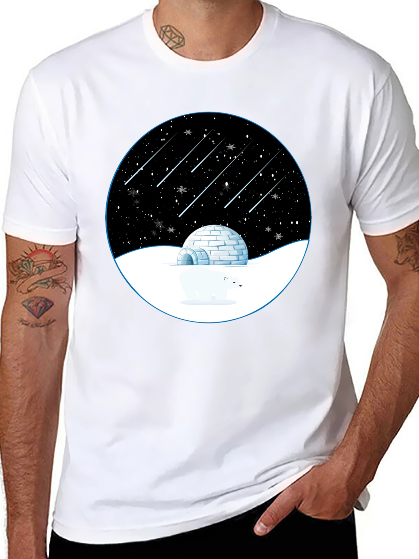 Igloo Starry Night Black T-Shirt