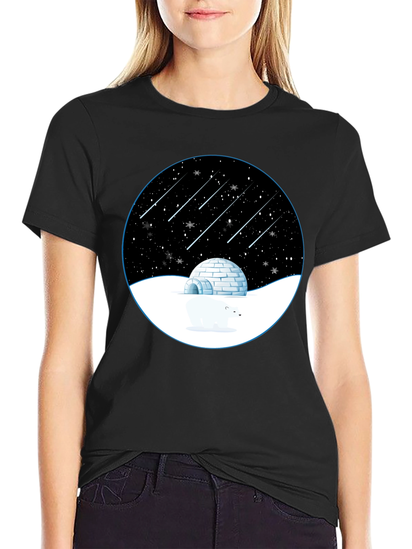 Igloo Starry Night Black T-Shirt