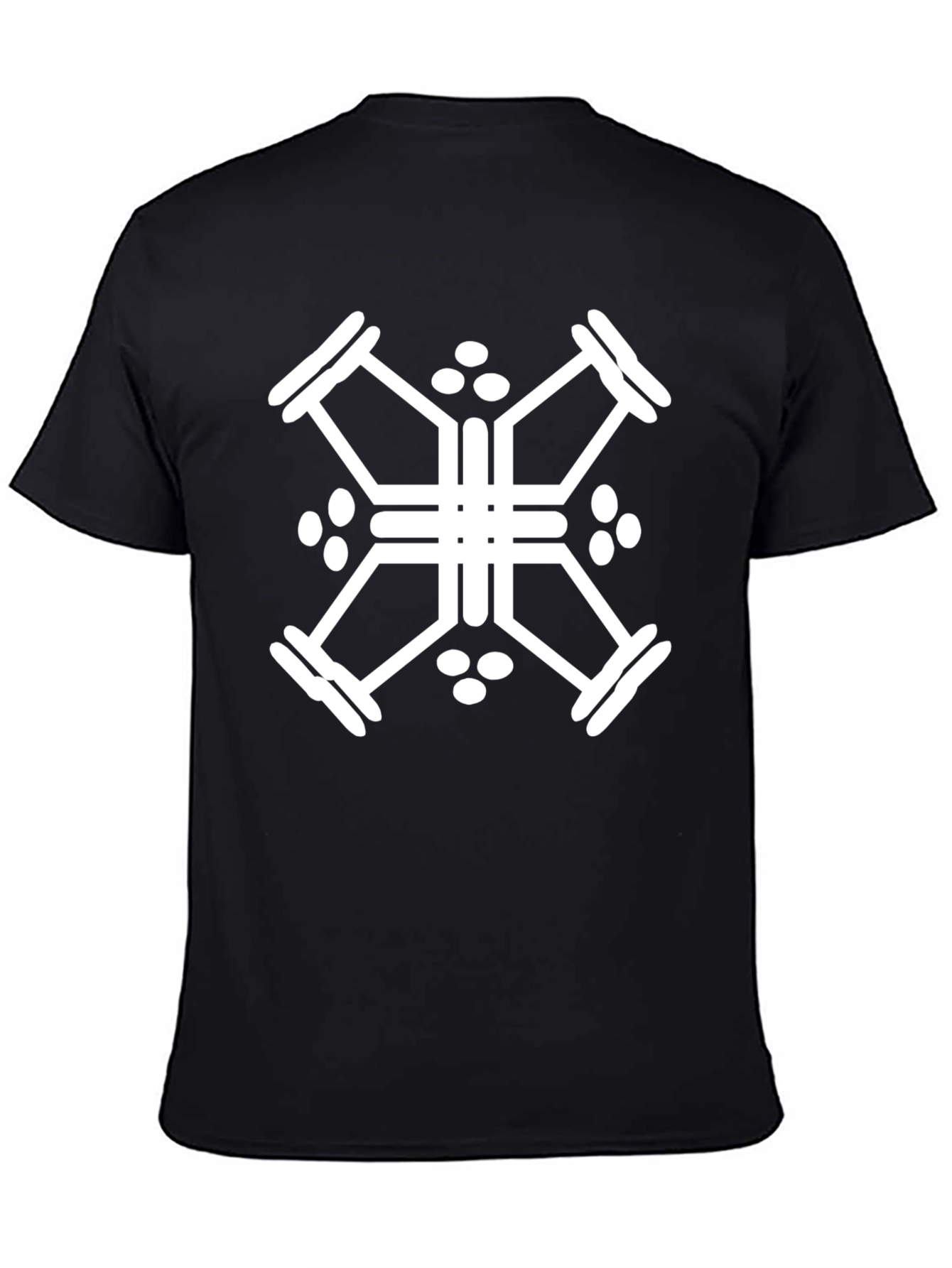 Geometric Print Black T-Shirt - Modern Design