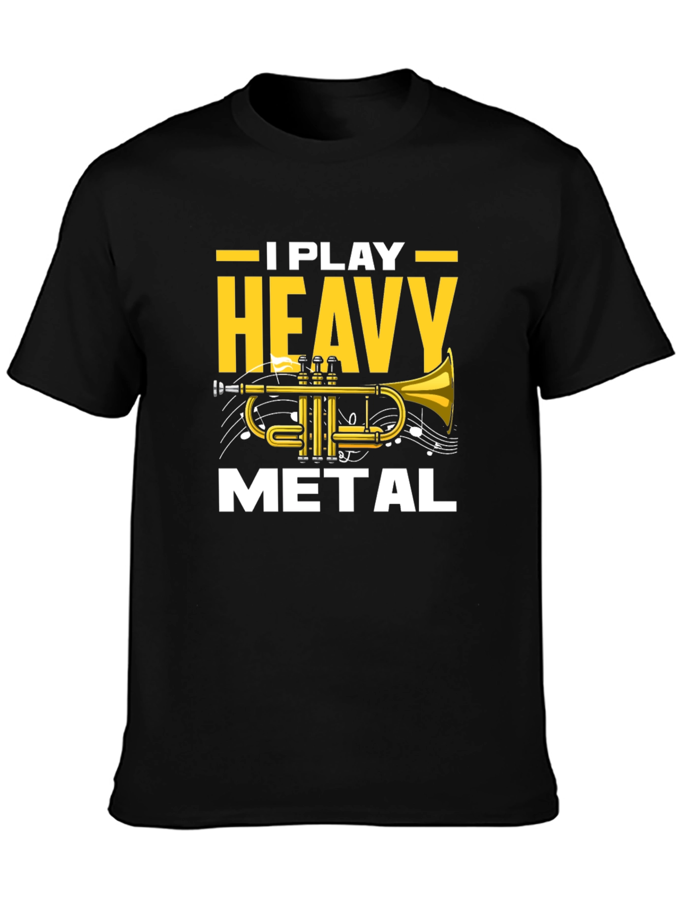 I Play Heavy Metal Trumpet Black T-Shirt