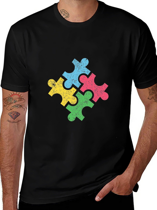 Autism Awareness Puzzle Piece Graphic Tee
