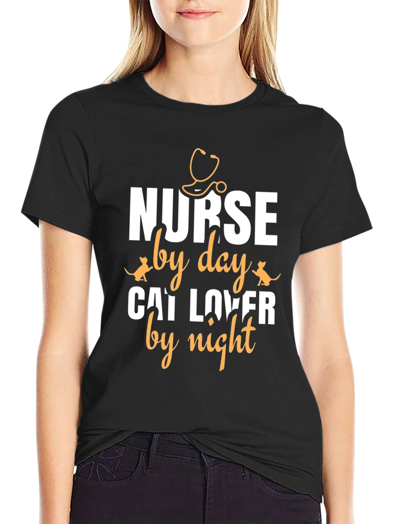 Nurse by Day Cat Lover by Night T-Shirt