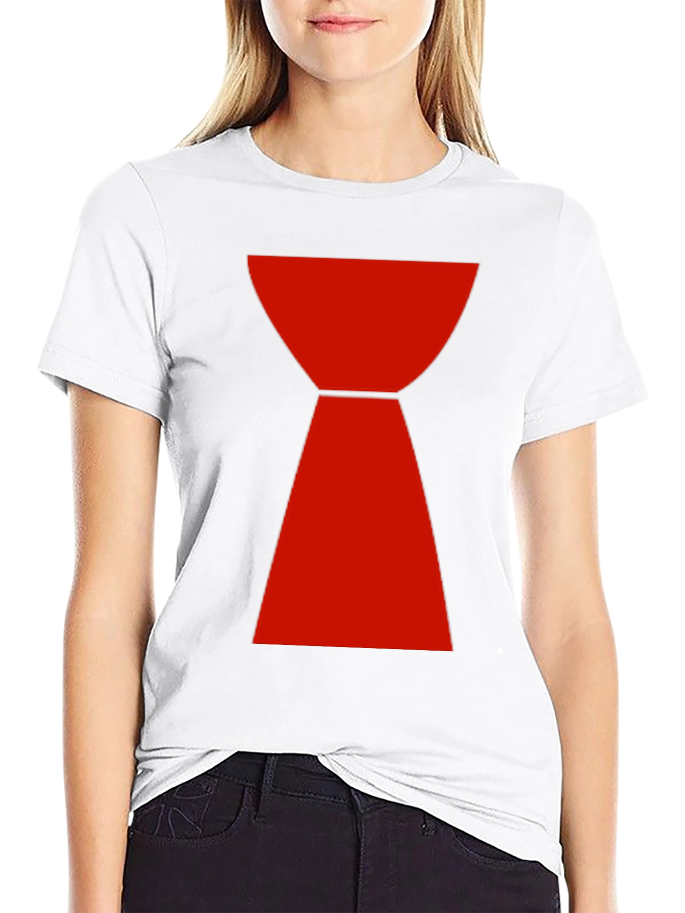 Black Widow Inspired T-Shirt - Red Hourglass Design