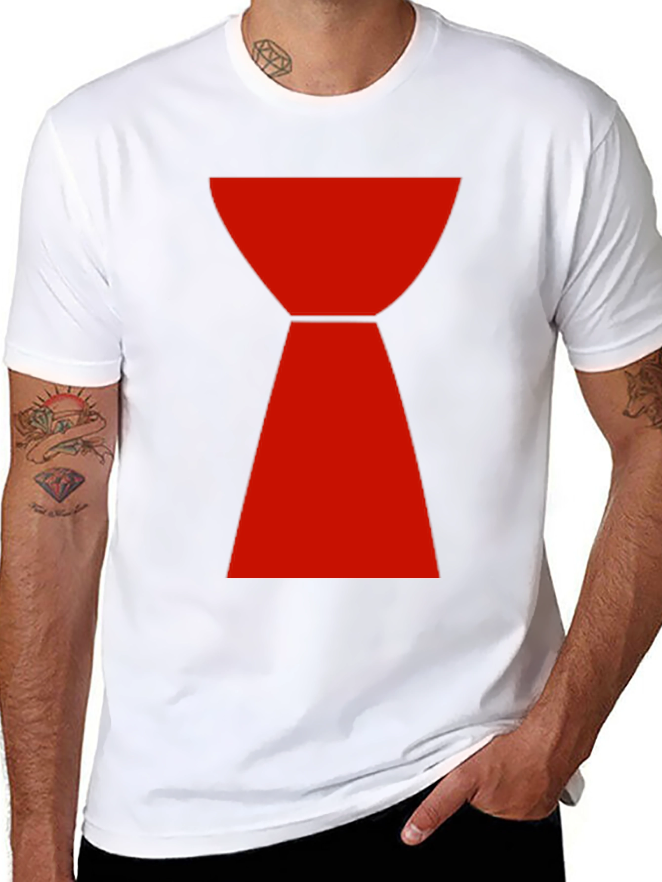Black Widow Inspired T-Shirt - Red Hourglass Design