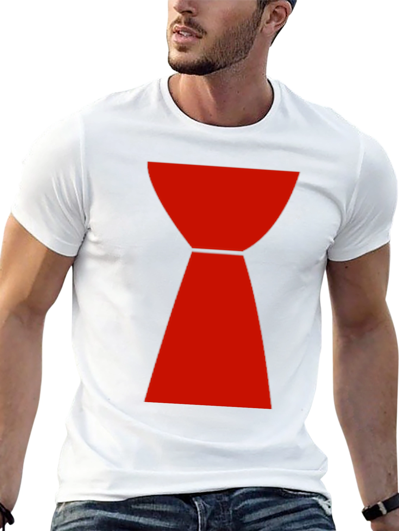 Black Widow Inspired T-Shirt - Red Hourglass Design