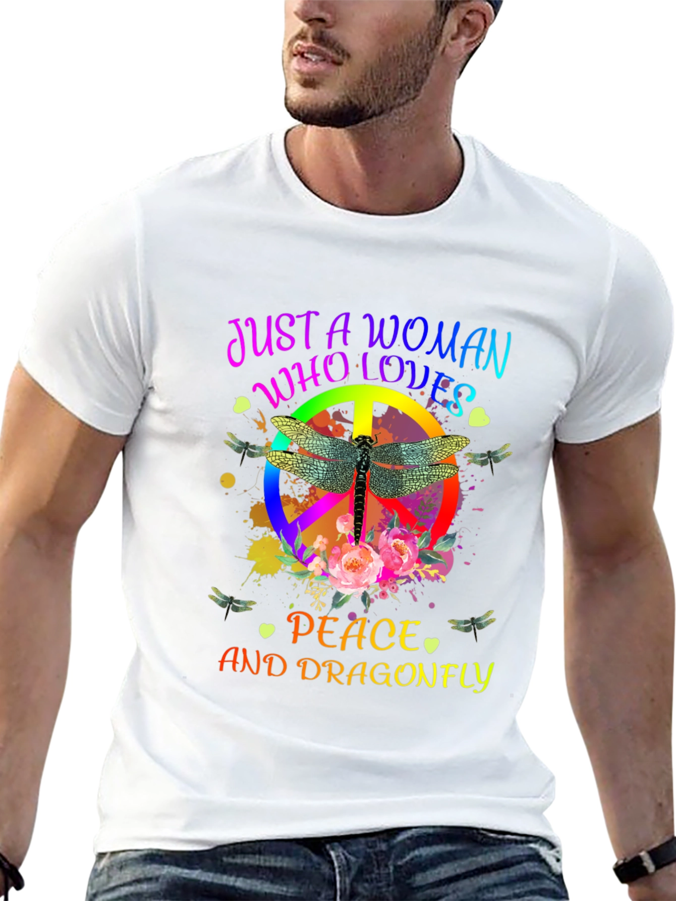 Peace and Dragonfly Womens Tee