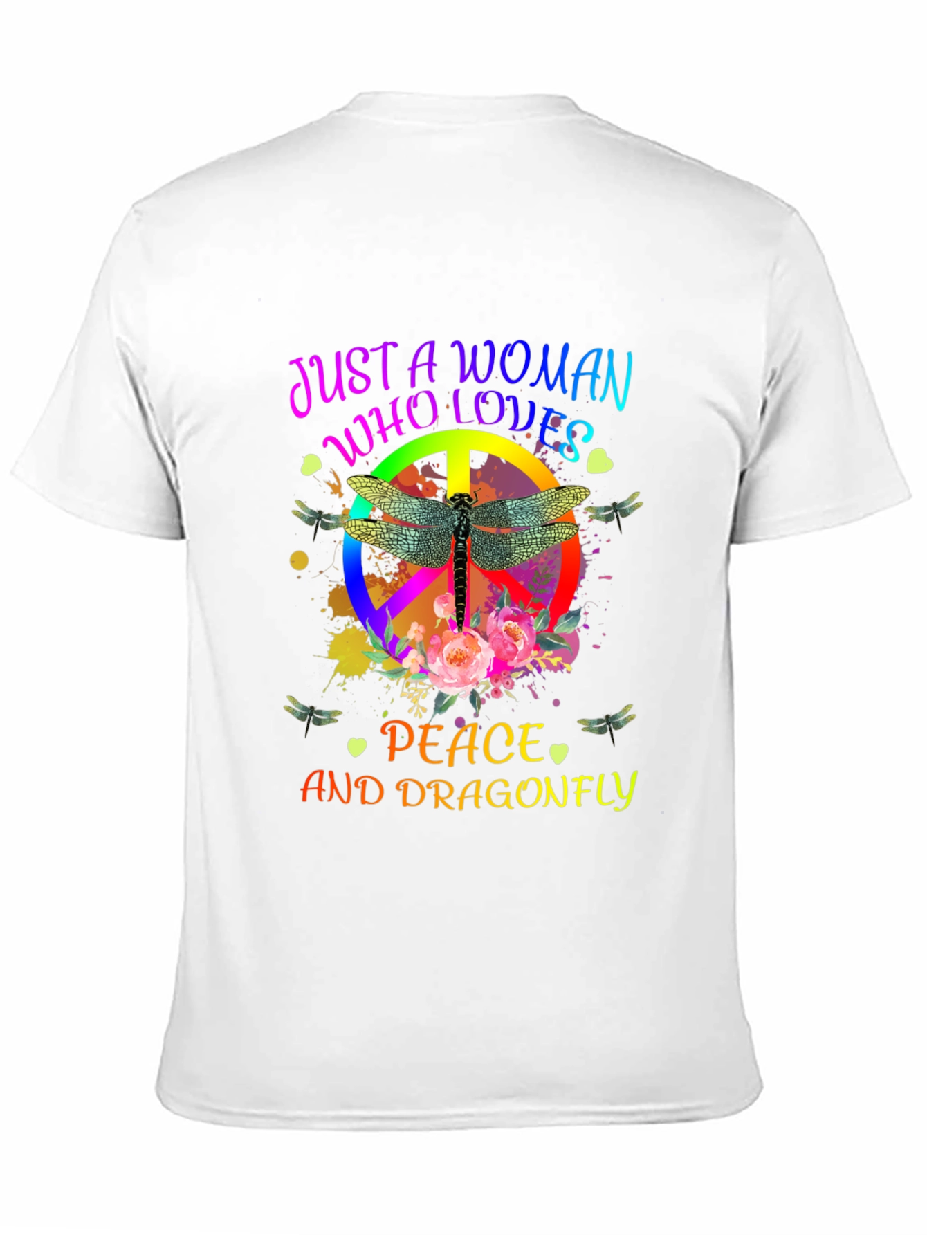 Peace and Dragonfly Womens Tee
