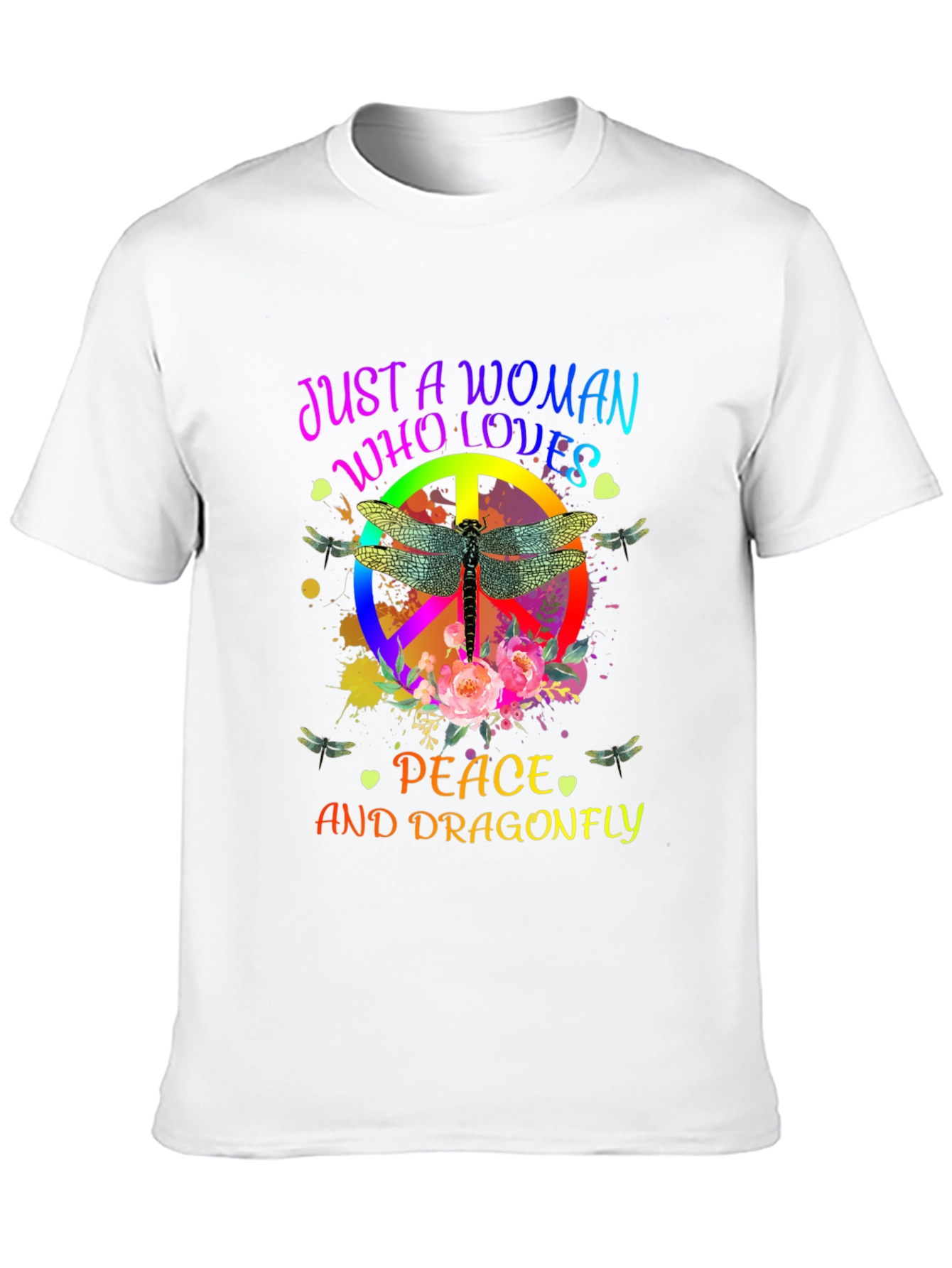 Peace and Dragonfly Womens Tee