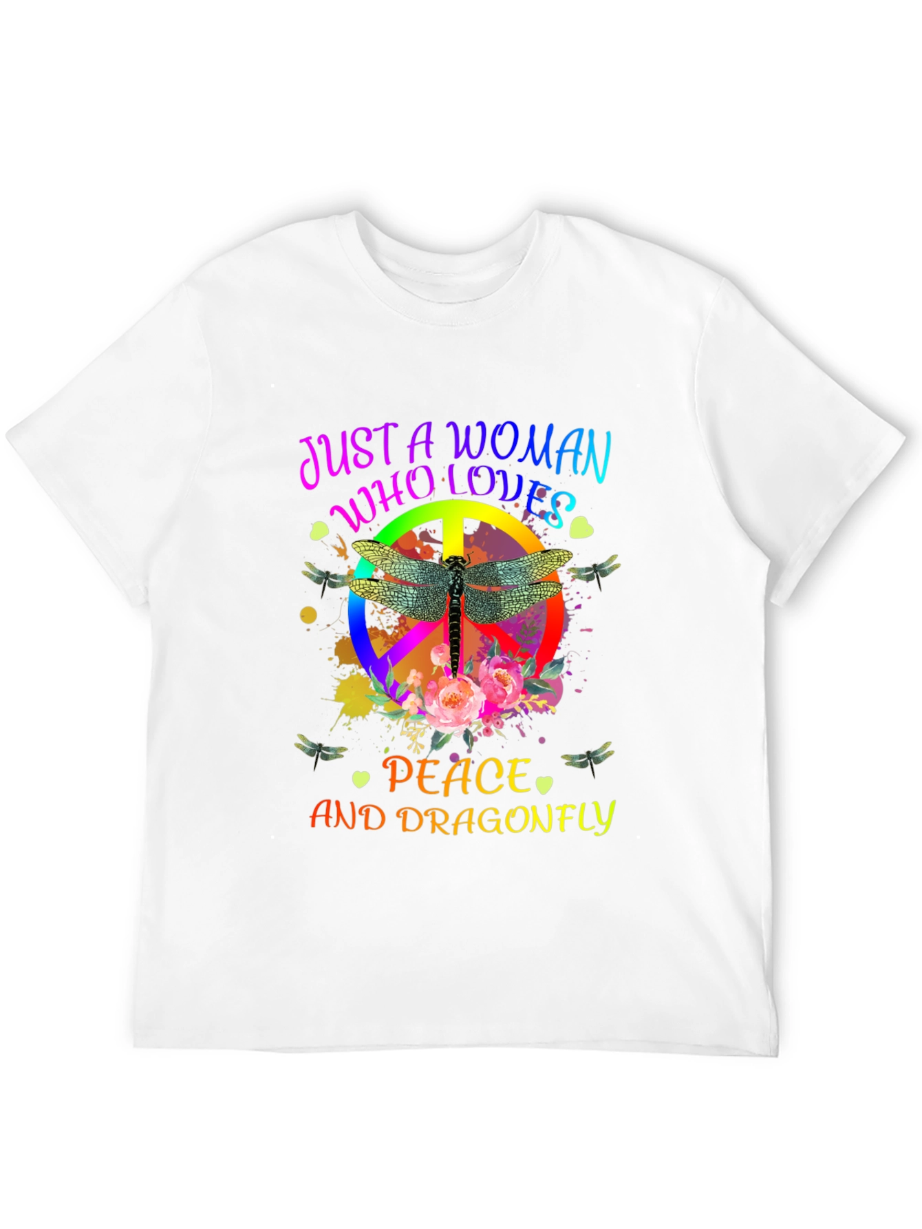 Peace and Dragonfly Womens Tee