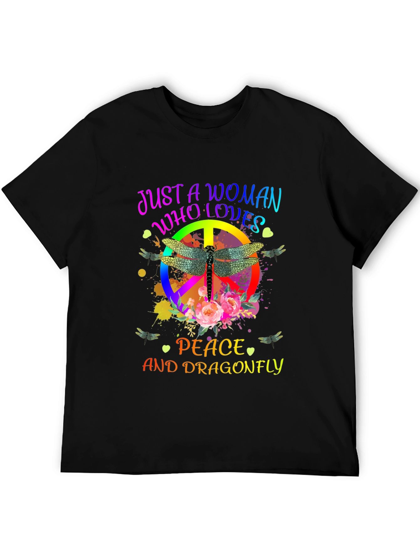 Peace and Dragonfly Womens Tee