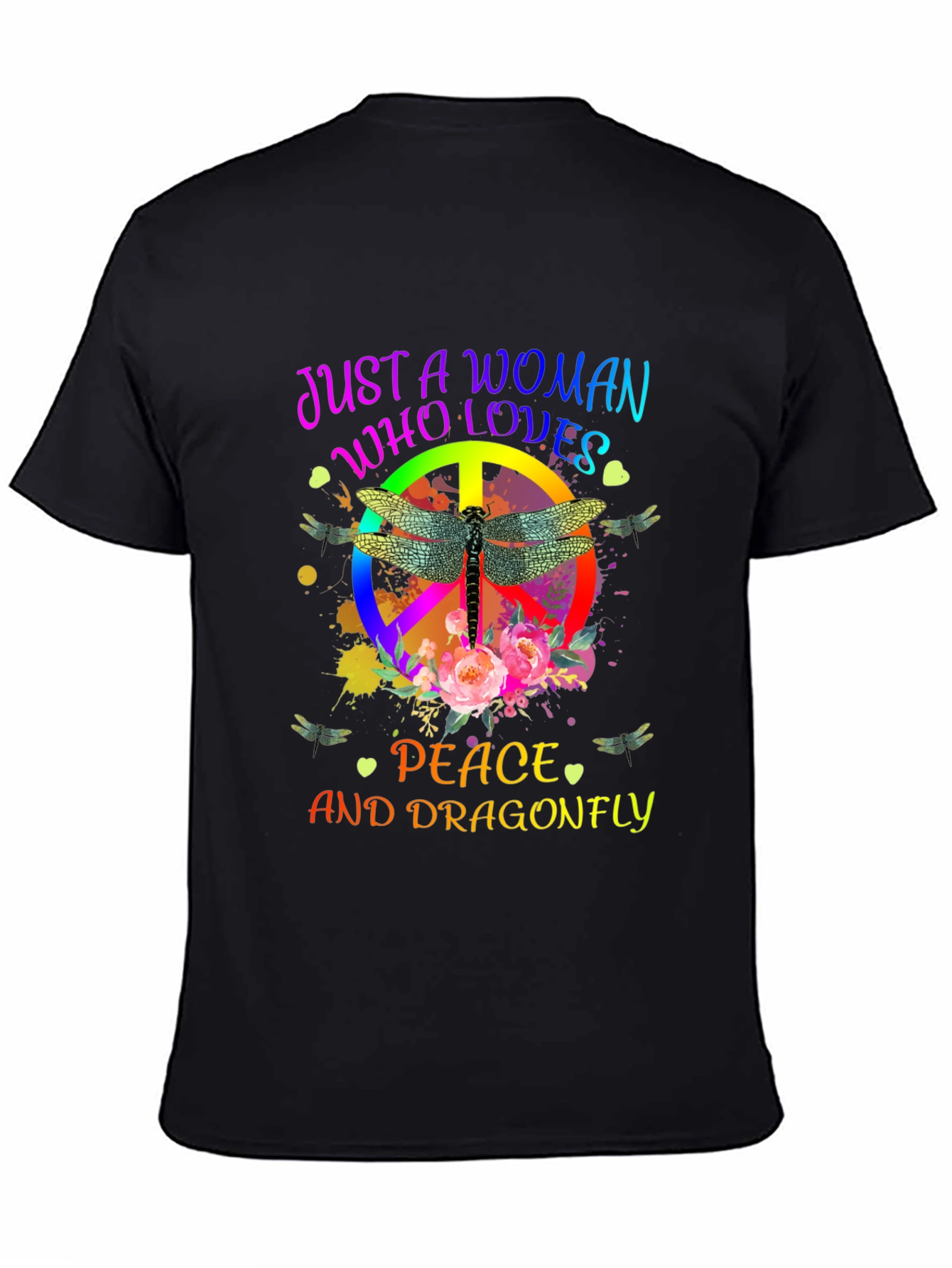 Peace and Dragonfly Womens Tee