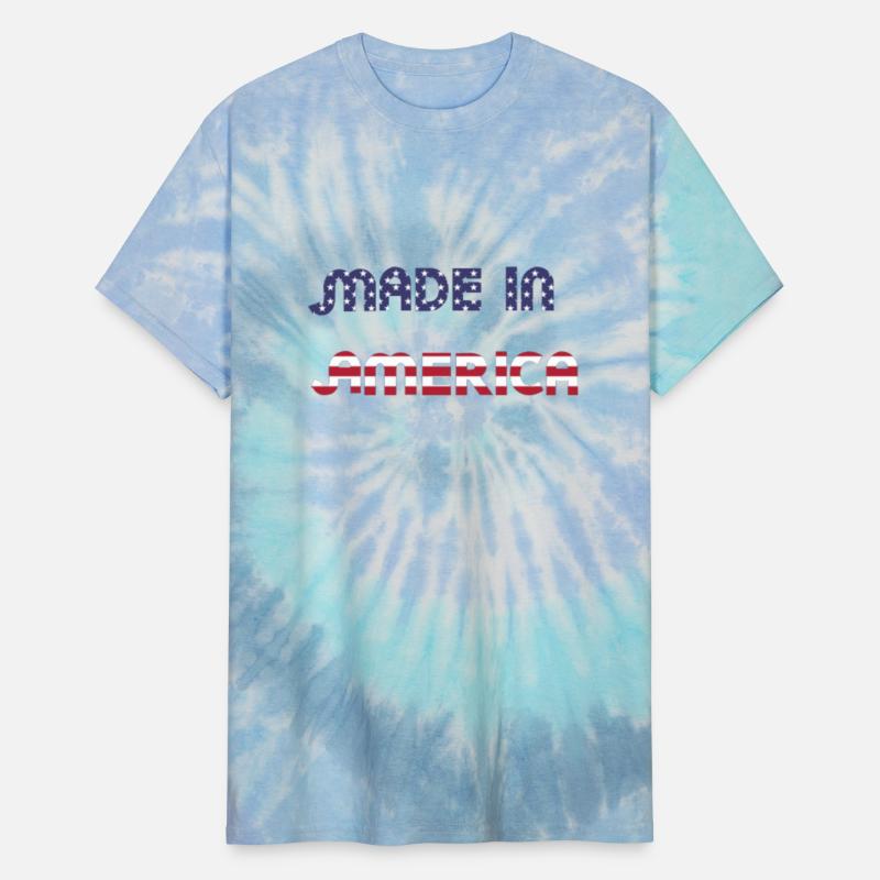 Made in America American Flag Font Funny Patriotic