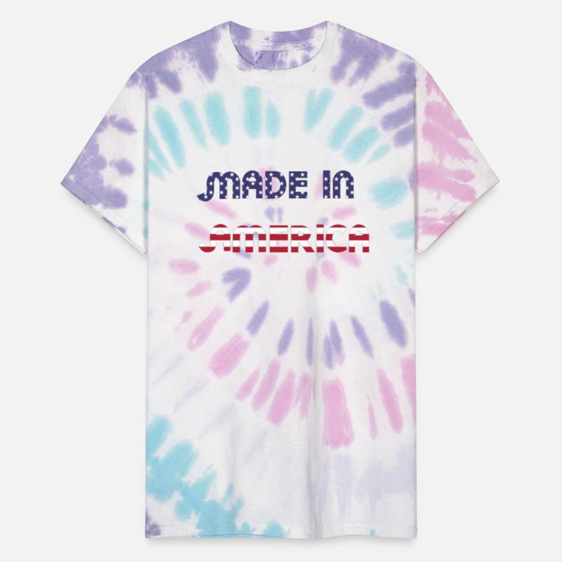 Made in America American Flag Font Funny Patriotic