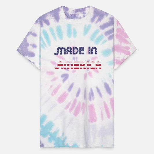 Made in America American Flag Font Funny Patriotic