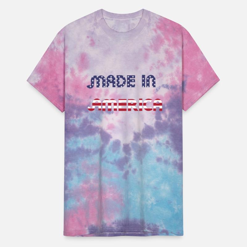 Made in America American Flag Font Funny Patriotic