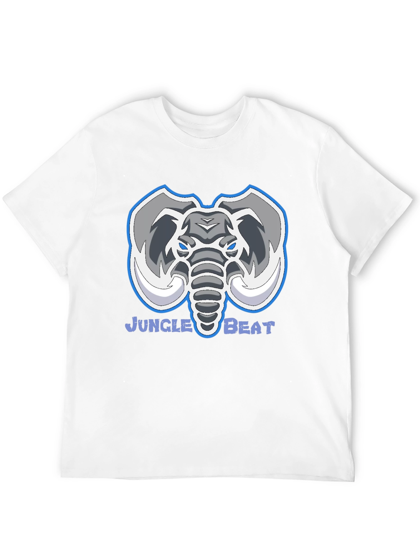 Jungle Beat Elephant Graphic Tee - Black Cotton Shirt