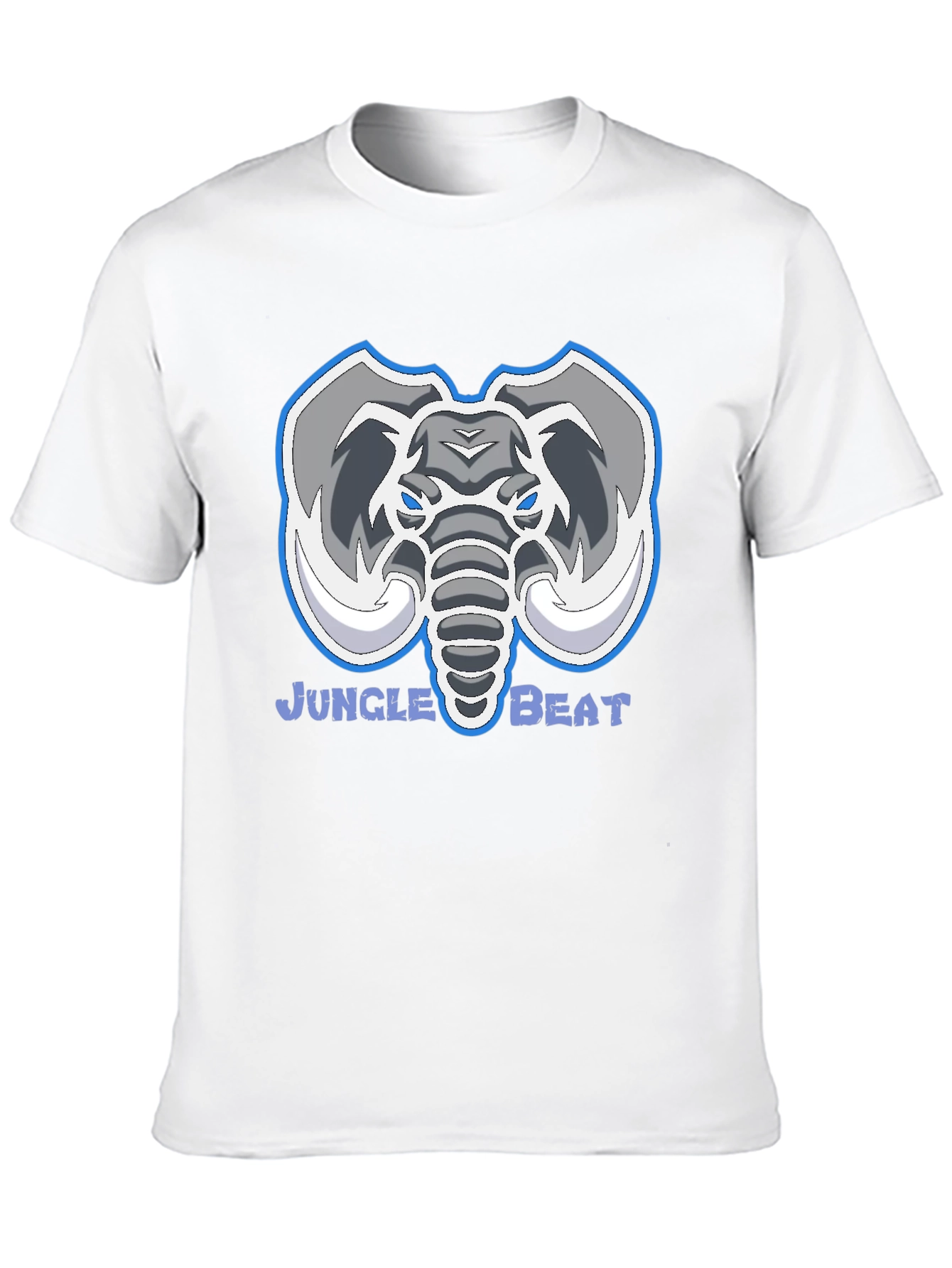 Jungle Beat Elephant Graphic Tee - Black Cotton Shirt