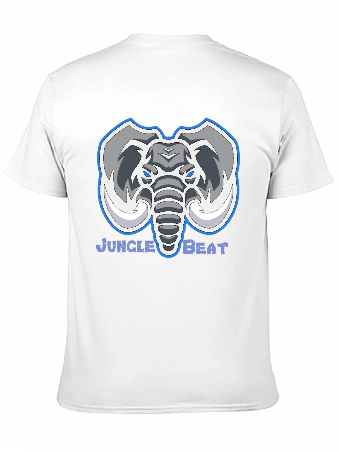 Jungle Beat Elephant Graphic Tee - Black Cotton Shirt